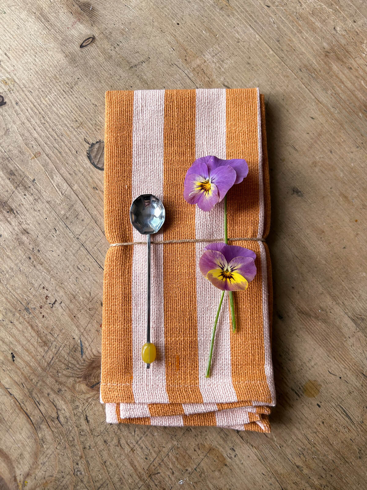 Jaipur Stripe Cotton Napkin Set - Pink City Inspired Handmade Table Linens for Dining, Parties & Home Decor