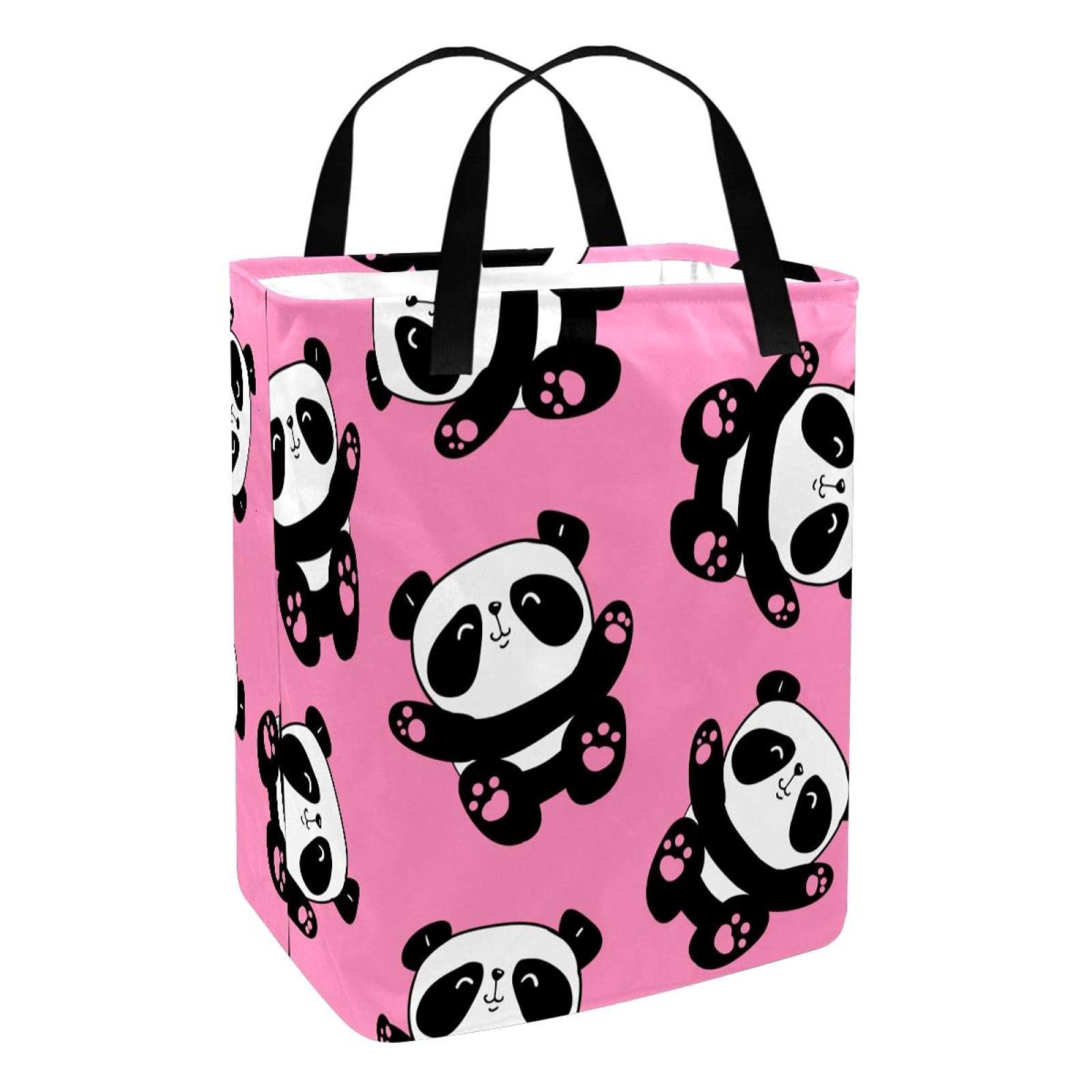 Foldable Laundry Hamper with Cute Panda Design - Large Collapsible Clothes Basket, Waterproof Storage Organizer for Bedroom, Bathroom, Dorm & Laundry Room