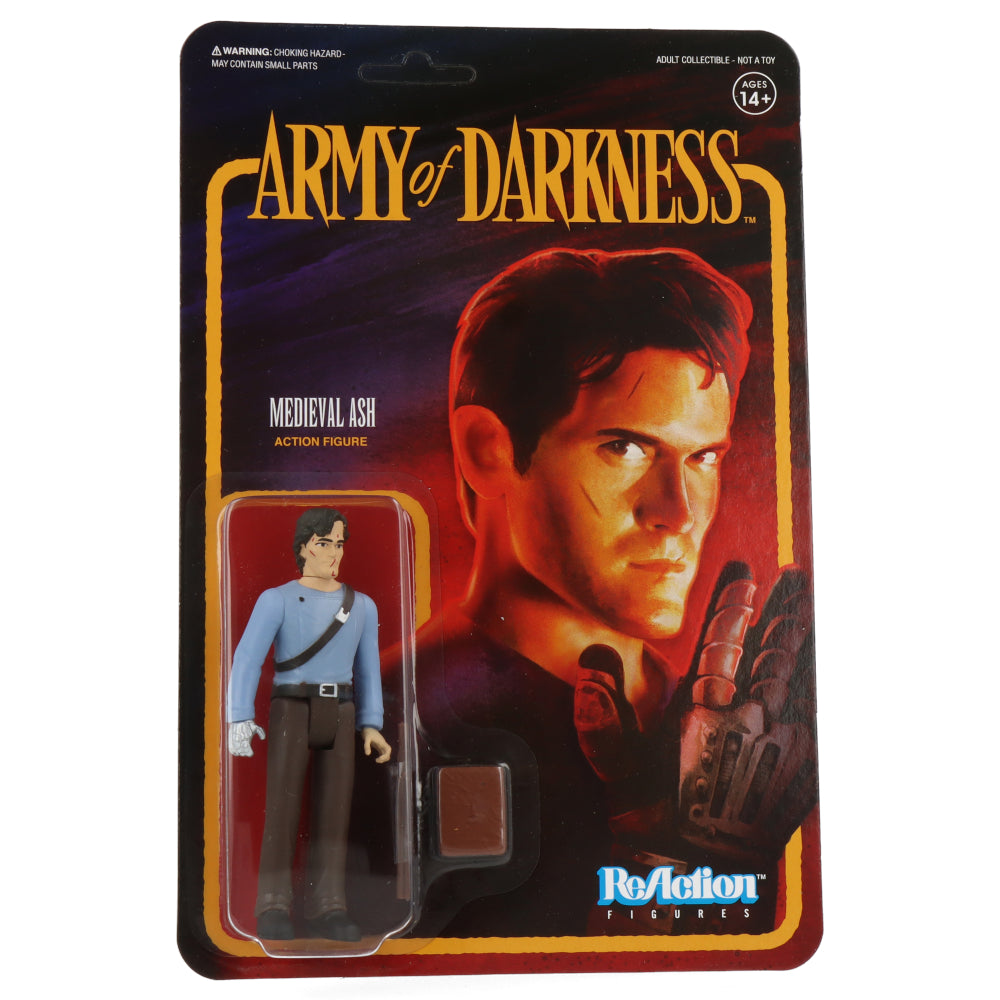 Medieval Ash Army of Darkness ReAction Figure - Evil Dead Collectible Action Figure for Horror Movie Fans & Pop Culture Collectors | Perfect for Display, Gifts, and Horror Memorabilia Collections