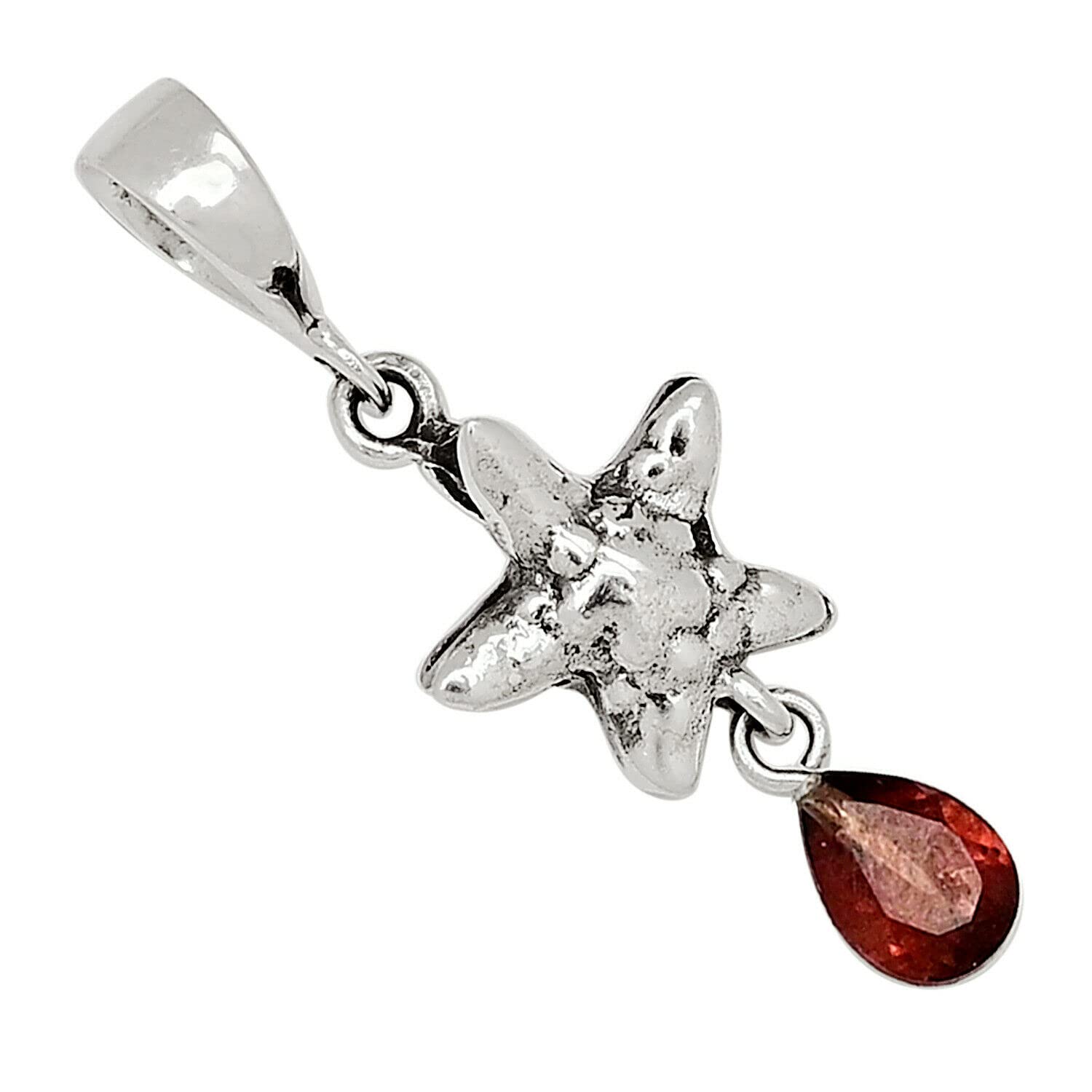 Garnet 925 Sterling Silver Pendant Necklace - ALLP-7176 | Elegant Birthstone Jewelry for Women, Perfect Gift for Valentine's Day, Anniversary & Special Occasions