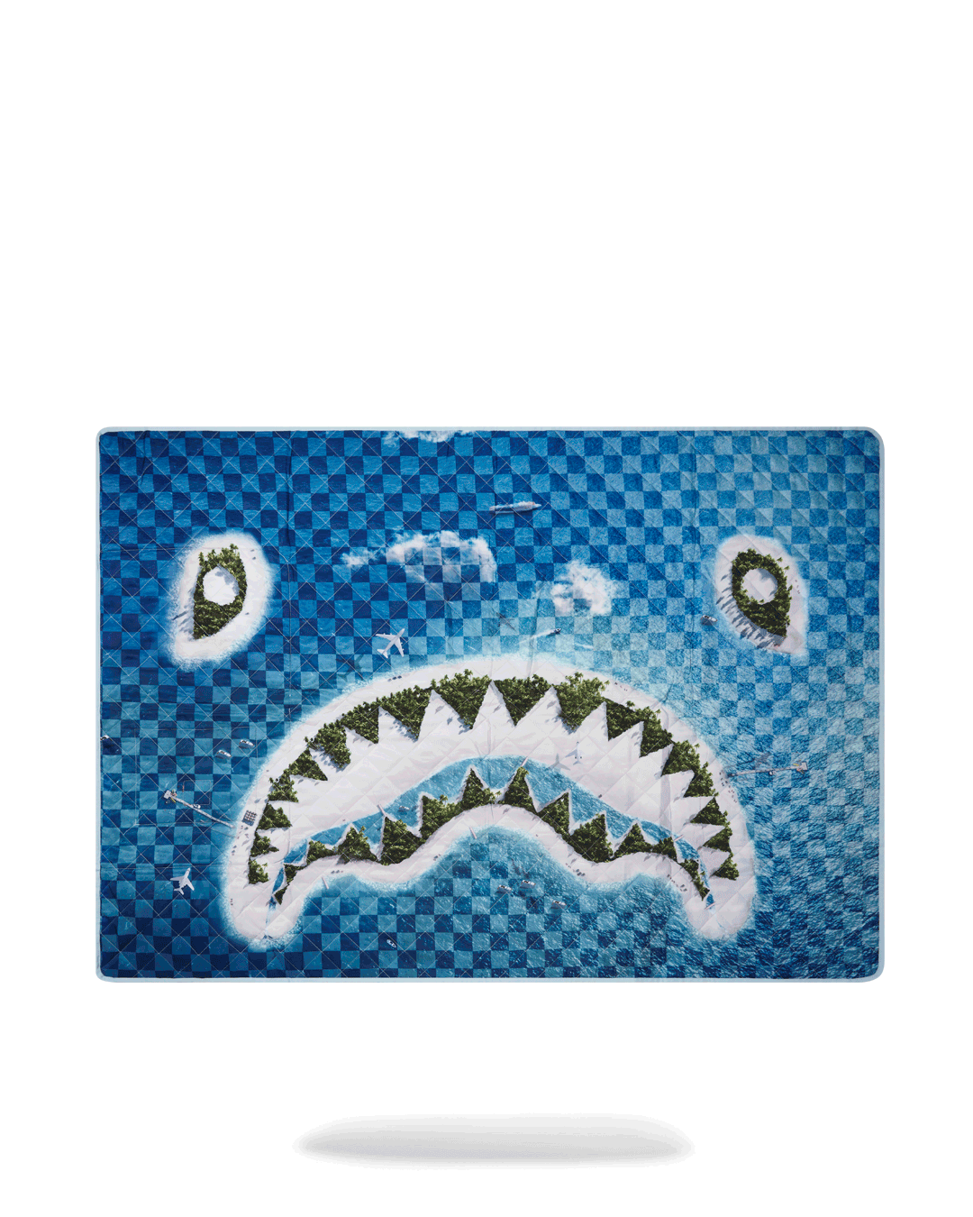 SHARK ISLAND Packable Beach Mat Blanket - Water Resistant, Lightweight & Convertible to Tote Bag - Perfect for Beach, Picnic, Camping & Outdoor Adventures