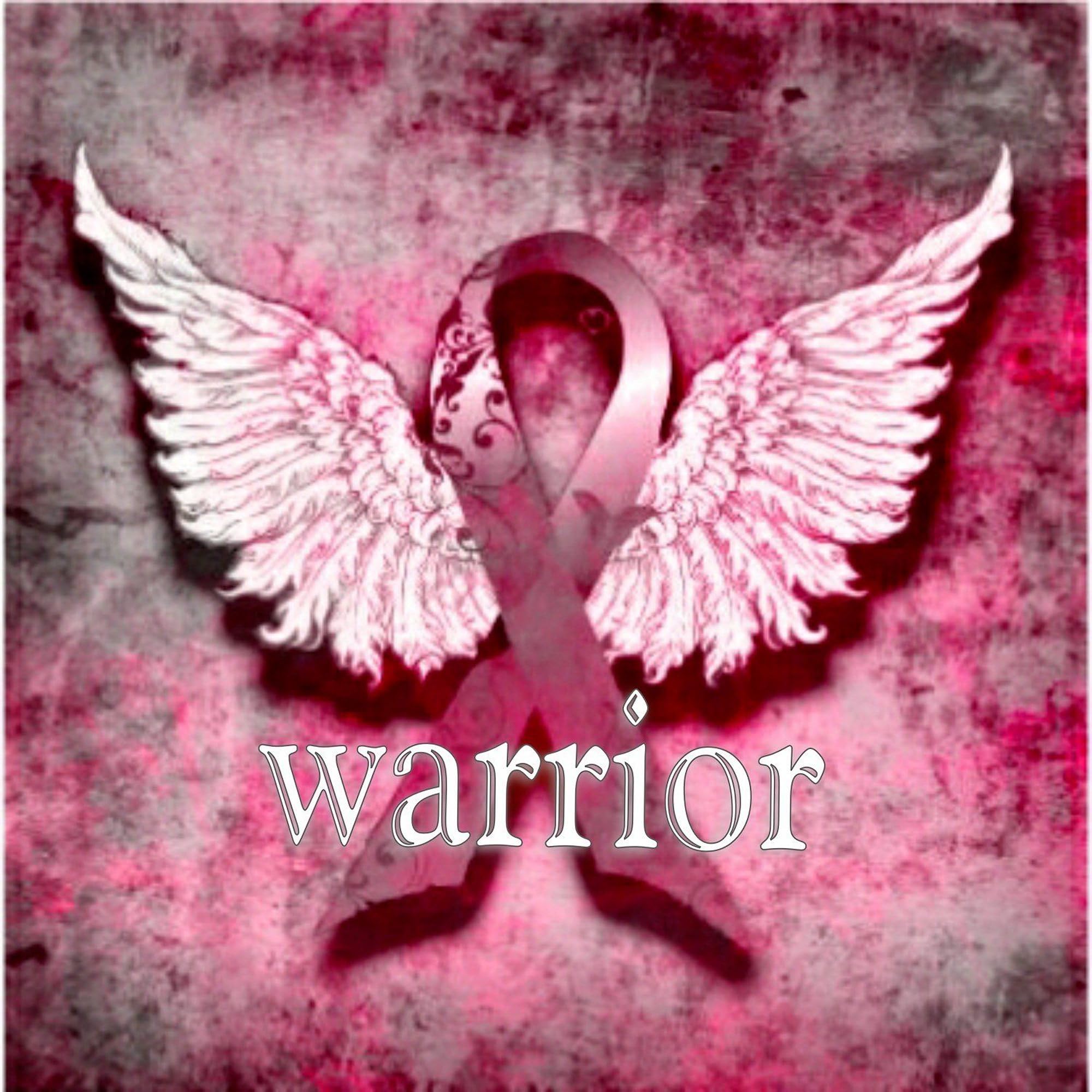Pink Ribbon Warrior by Vetr 3x3 Inch Square Bumper Sticker - Breast Cancer Awareness Car Decal for Cars, Laptops & Water Bottles - Durable Vinyl Sticker for Outdoor Use
