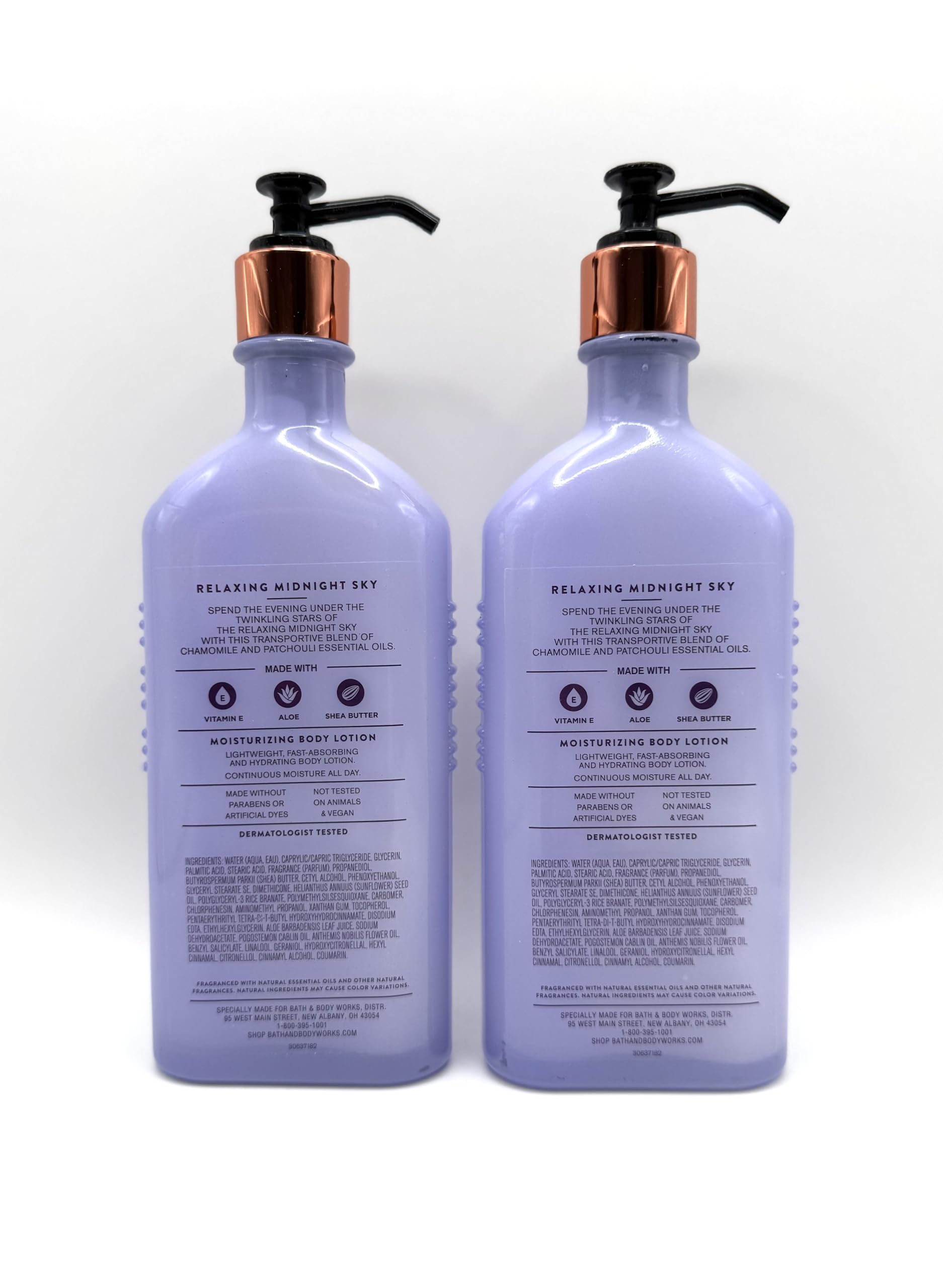 Midnight Sky Aromatherapy Body Lotion - Chamomile & Patchouli Scented Moisturizer for Relaxation, 6.5 fl oz (Pack of 2) | Perfect for Nighttime Skincare Routine & Stress Relief Before Bed