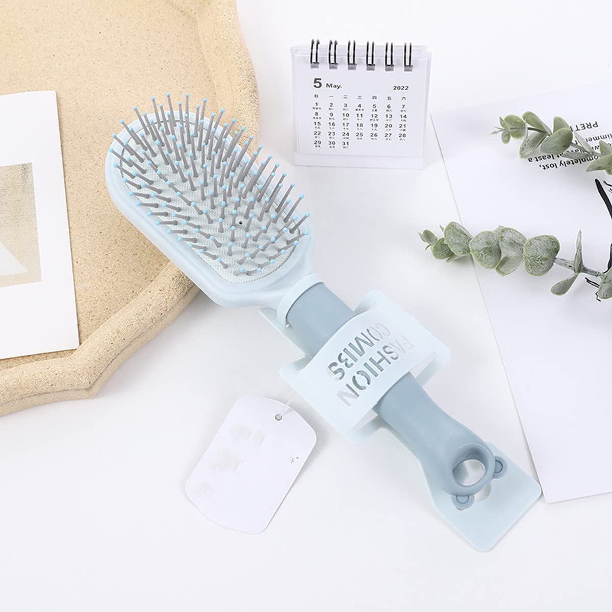 Scalp Massage Hair Brush - Detangling & Styling Brush for Thick, Wavy, Curly or Thin Hair - Anti-Knot Comb for Women, Girls & Kids - Blue Oval Hairbrush - Perfect for Daily Hair Care, Salon Styling & Relaxing Scalp Massage