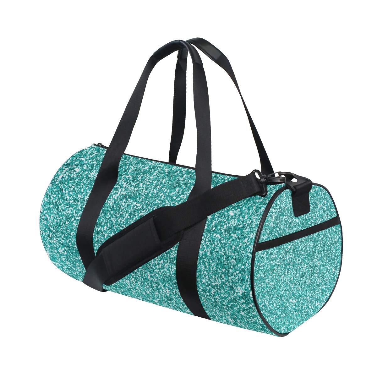 Glittery Teal Turquoise Gym Bag for Men & Women - Durable Sports Duffel with Adjustable Straps, Perfect for Workout, Travel & Gym Essentials | Water-Resistant & Spacious Design