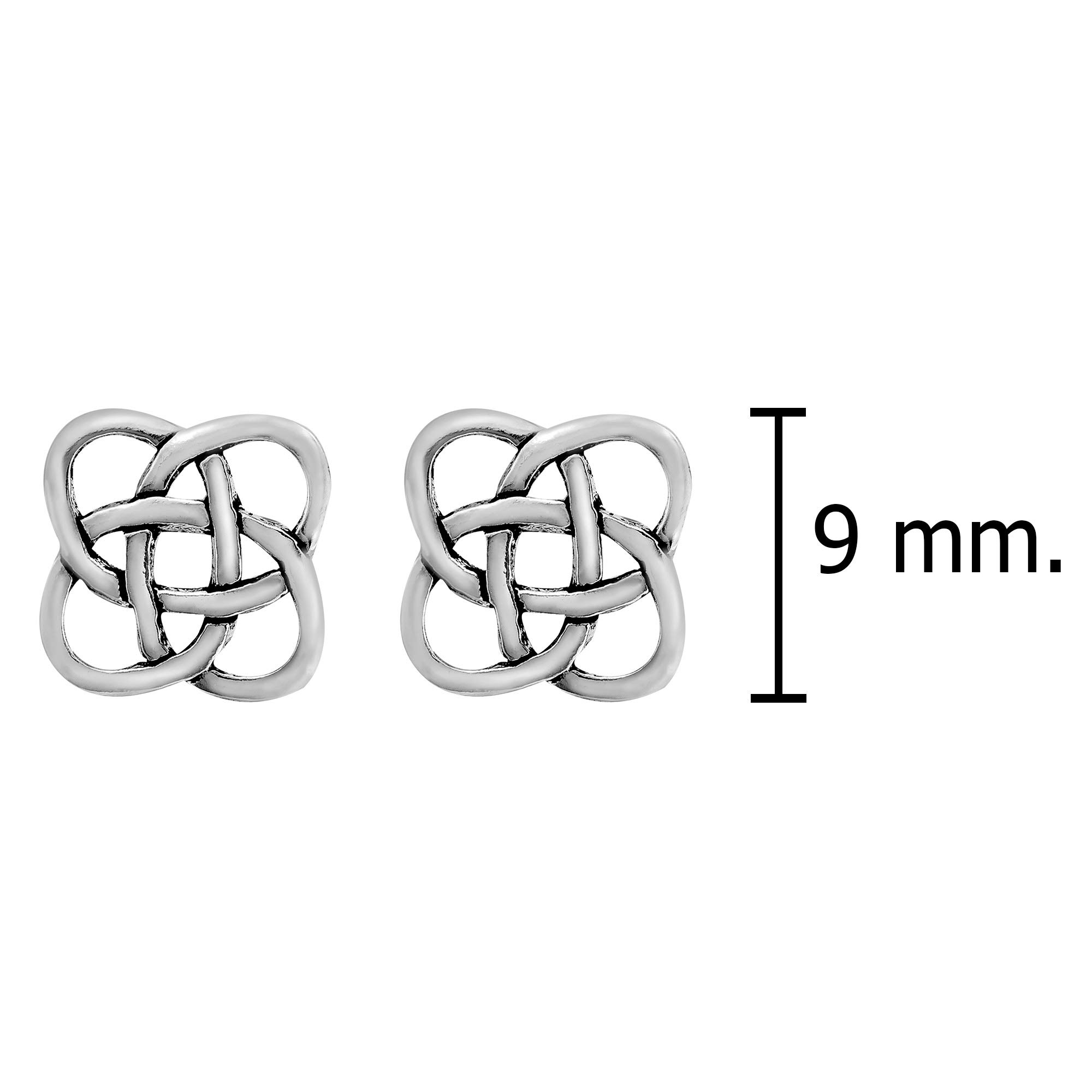 Exquisite Celtic Knot .925 Sterling Silver Post Stud Earrings for Women | Handcrafted Jewelry | Perfect for Weddings, Parties & Everyday Wear