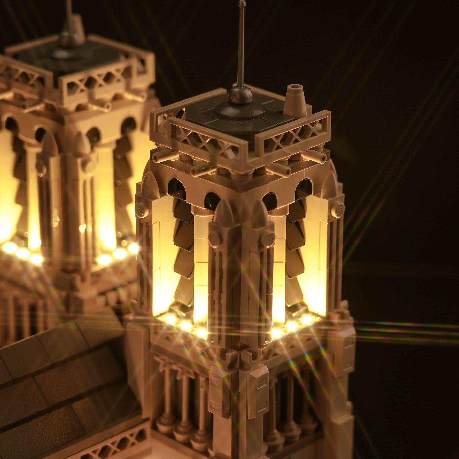 Lego Architecture Notre Dame de Paris 21061 Light Kit - LED Lighting Set for Lego Models | Perfect for Home Decor, Display & Gift Giving