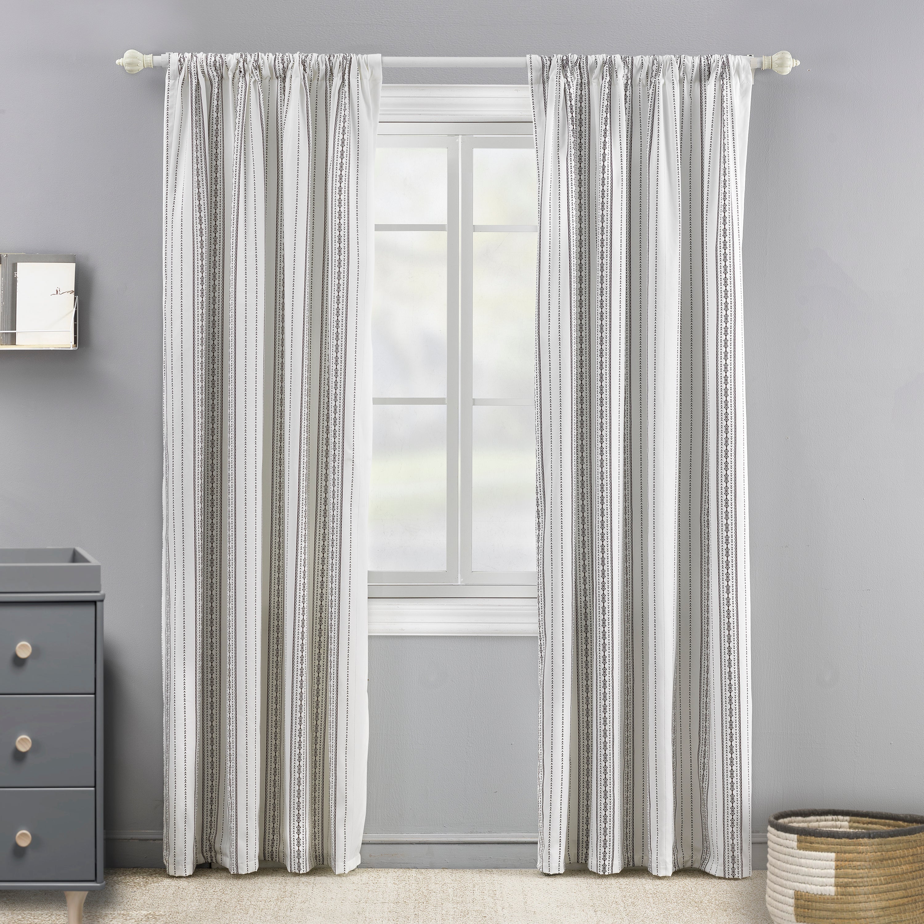 Bailey Drape Panel - Elegant Window Curtains for Living Room & Bedroom - Light Filtering & Privacy Sheer Drapes - Home Decor & Interior Design