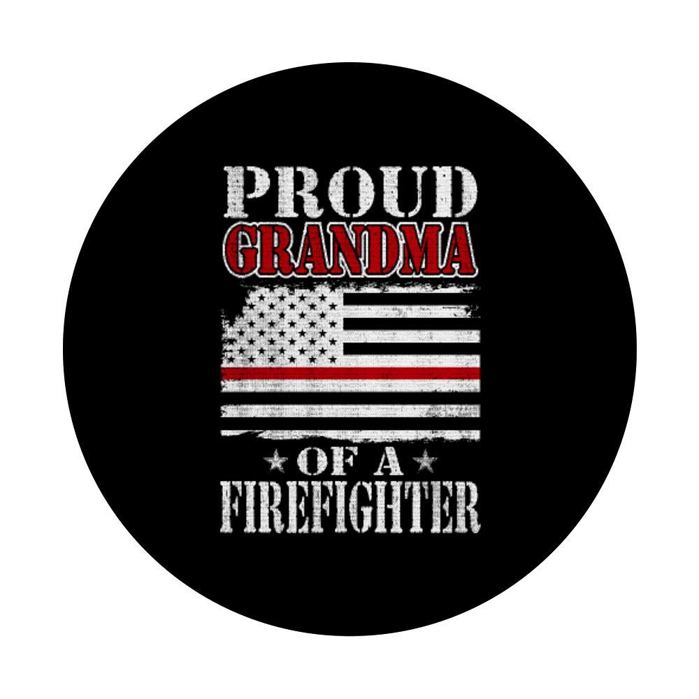 Proud Grandma of Firefighter Graduation PopSockets - Phone & Tablet Grip Stand with Swappable Cover | Perfect for Firefighter Graduation Gifts & Everyday Use