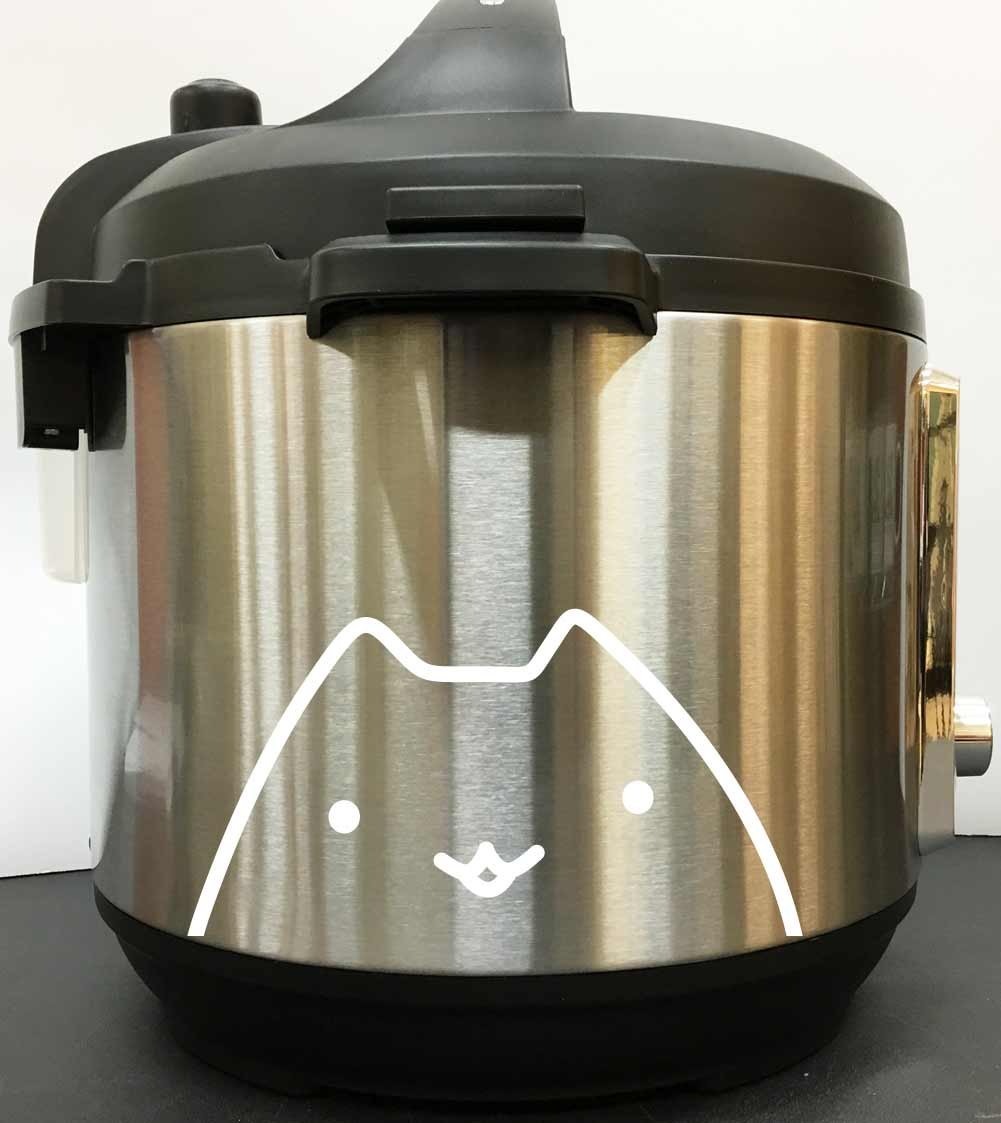 Peeking Kitty Vinyl Decal Sticker for Instant Pot & Pressure Cookers - Cute White Kitchen Decoration for Appliances, Laptops, Water Bottles (Perfect for Home, Office & Gifts)