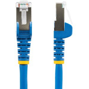 1m CAT6a Ethernet Cable Blue - 10GbE 500MHz 100W PoE++ LSZH Snagless RJ45 with Strain Relief S/FTP Network Patch Cord - Perfect for Home Office, Gaming & High-Speed Data Centers