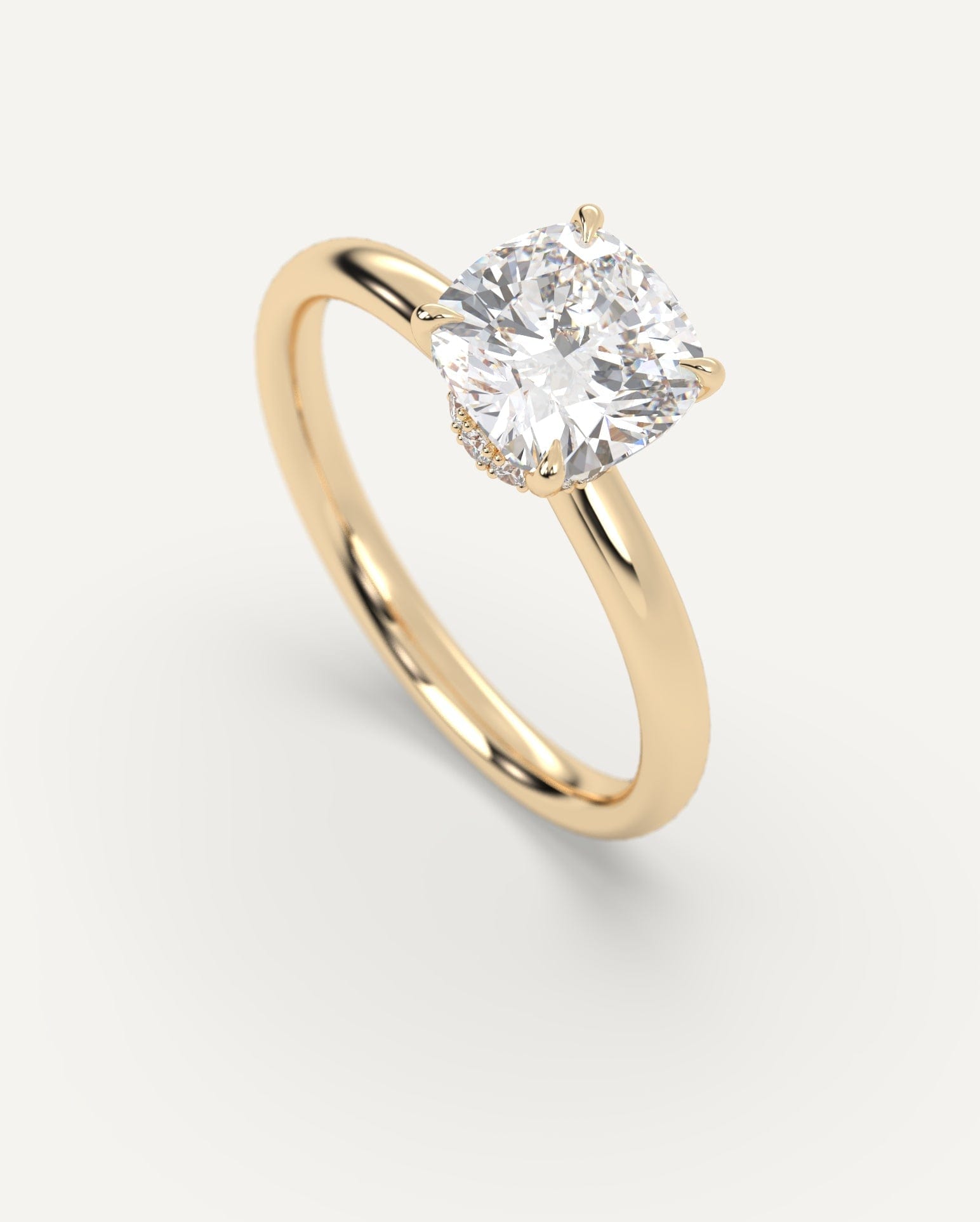 2 Carat Cushion Cut Diamond Engagement Ring - 14K White Gold Solitaire Wedding Band for Women - Perfect for Proposals, Anniversaries & Special Occasions