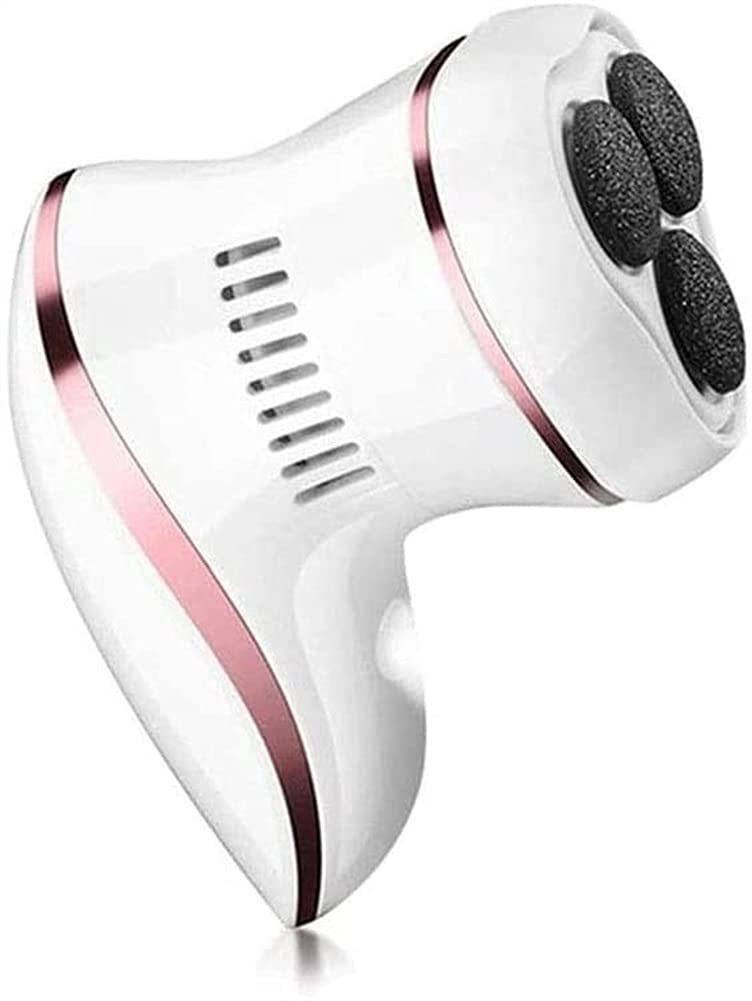 XUERUIGANG Electric Callus Remover for Feet - Rechargeable Waterproof Pedicure Tool with 3 Grinding Heads, Professional Foot File Care Kit - Perfect for Home Pedicures, Cracked Heel Treatment & Smooth Feet Care (White)