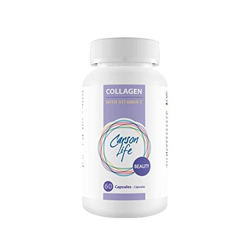 Premium Carson Life Collagen Capsules with Vitamin C - 60 Count | Anti-Aging Supplement for Glowing Skin, Strong Nails & Healthy Hair | Immune System Support | USA Made | Perfect for Daily Wellness Routine & Beauty Regimen