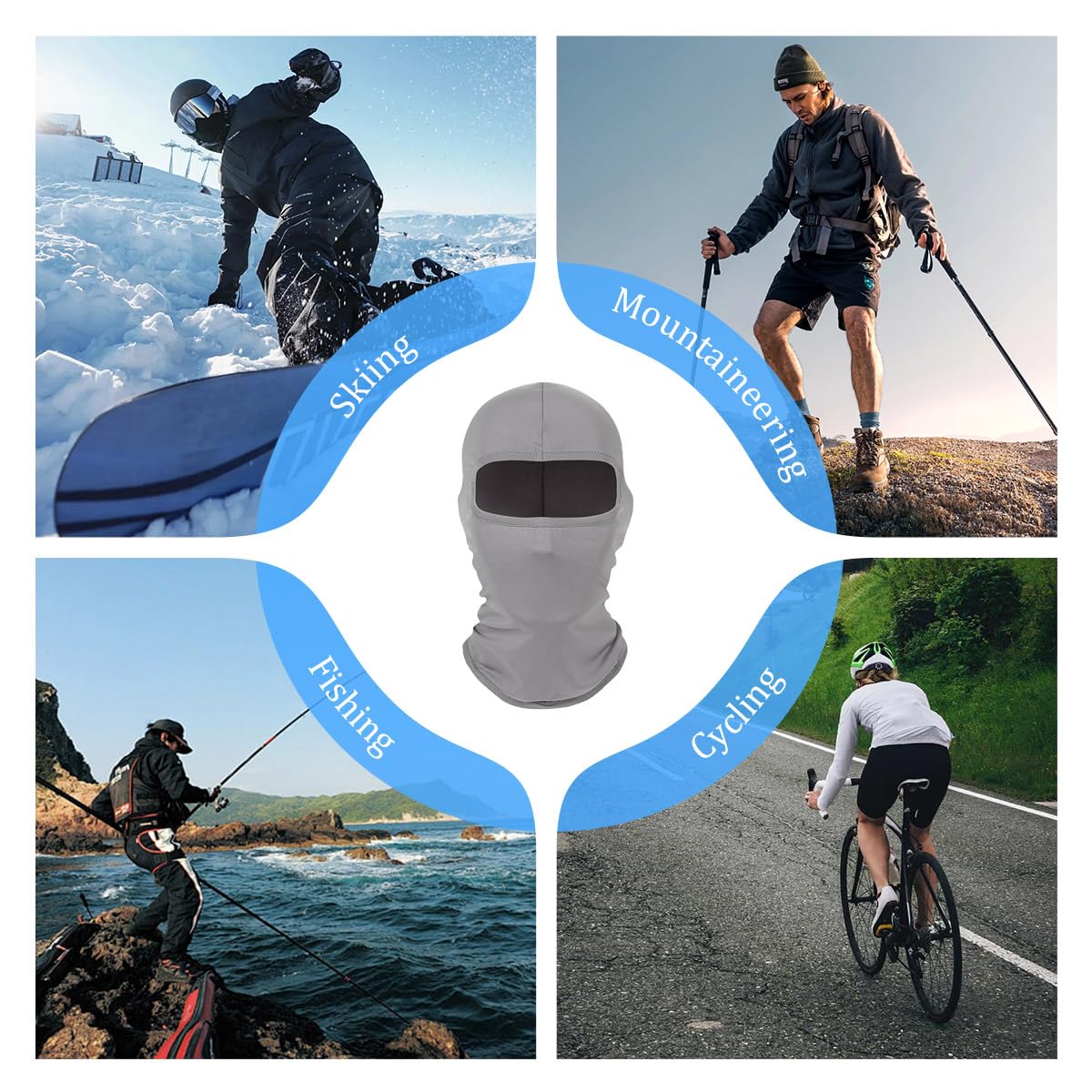 UV Protection Windproof Balaclava Ski Mask for Men & Women - Lightweight Breathable Full Face Cover for Motorcycle, Skiing, Snowboarding & Outdoor Sports