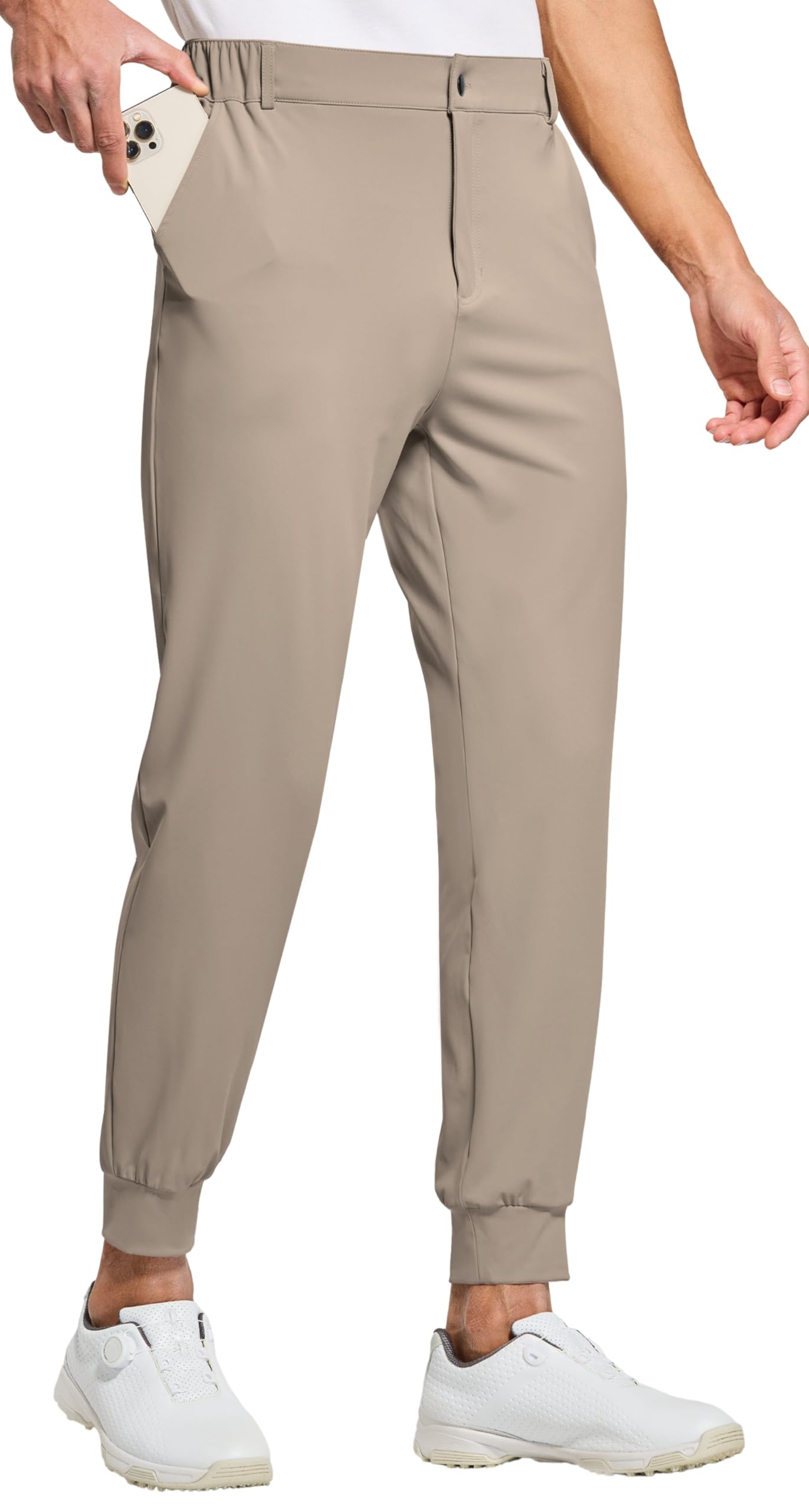 Willit Men's Golf Joggers Pants - Stretch Slim Fit Work Dress Pants, Quick Dry Athletic Pants with Pockets for Golf, Office & Casual Wear