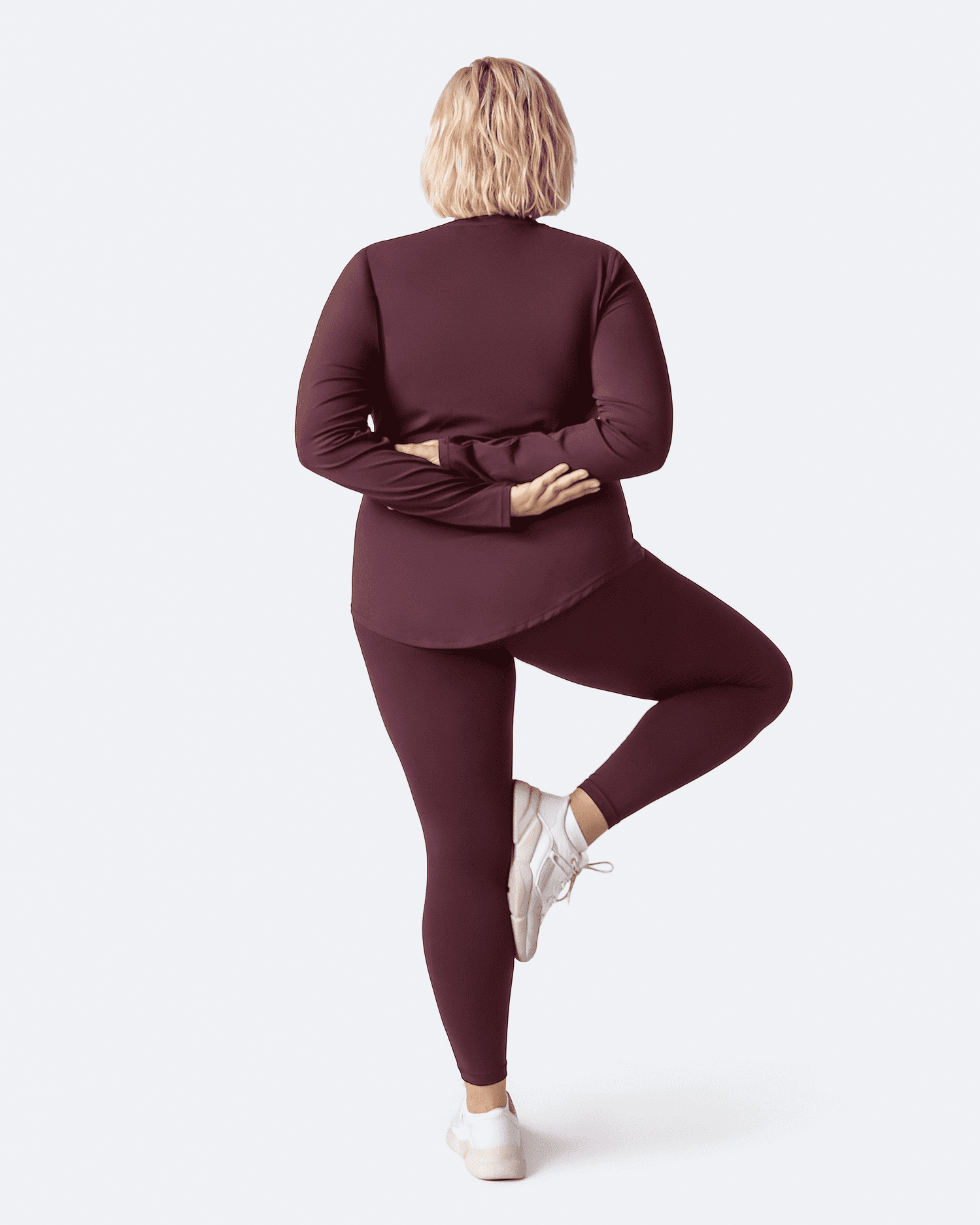 Elegant Burgundy Long Sleeve Blouse for Women - Soft Stretch Comfortable Office Wear & Casual Outfits | Perfect for Work, Dating, and Special Occasions