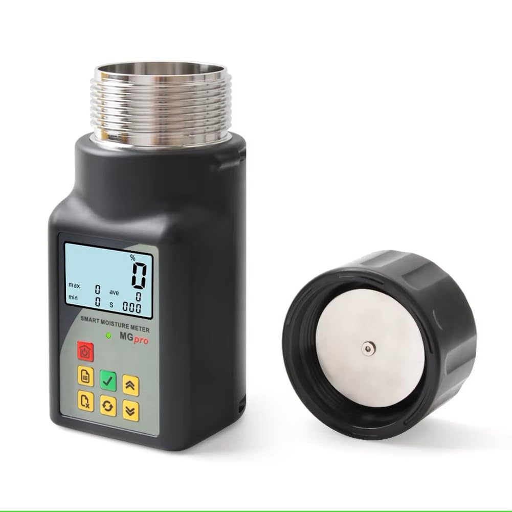 MG-Pro Portable Mini Grain Moisture Meter - Digital Moisture Tester for Coffee, Cocoa, Rice, Wheat & 25+ Grains | 99 Data Storage Groups | Perfect for Farmers, Coffee Roasters & Food Processing Labs
