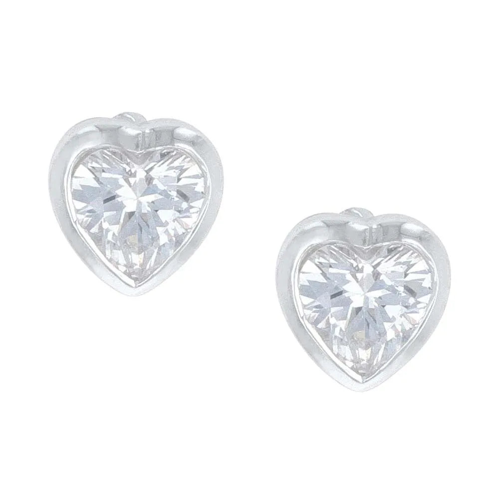 Tiny Heart Crystal Post Earrings - Dainty Stud Earrings for Women, 925 Sterling Silver Minimalist Jewelry | Perfect for Valentine's Day, Anniversary Gifts & Everyday Wear