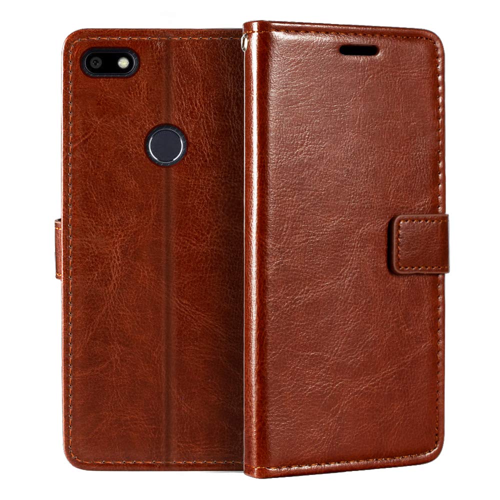 Premium PU Leather Magnetic Flip Wallet Case for ZTE Blade X - Card Holder & Kickstand | Slim Protective Phone Cover for Everyday Use, Travel & Business Meetings