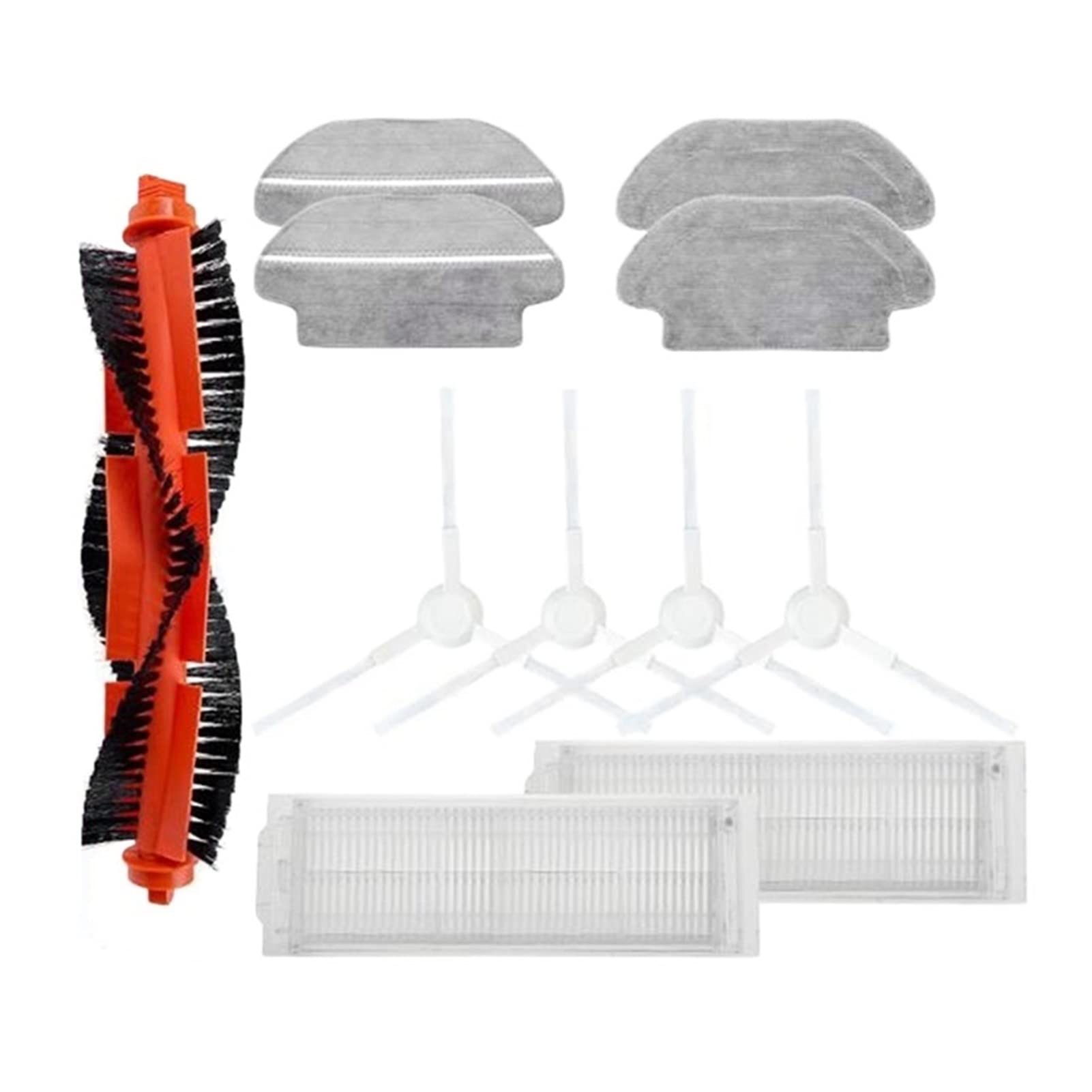 Xiaomi Mijia & Viomi Robot Vacuum Cleaner Parts - HEPA Filter, Roller Brush, Spin Mop Cloth Compatible with LDS/STYJ02YM/Conga 3490/V2 PRO/V3 Models - Perfect for Pet Hair, Hardwood Floors & Daily Cleaning