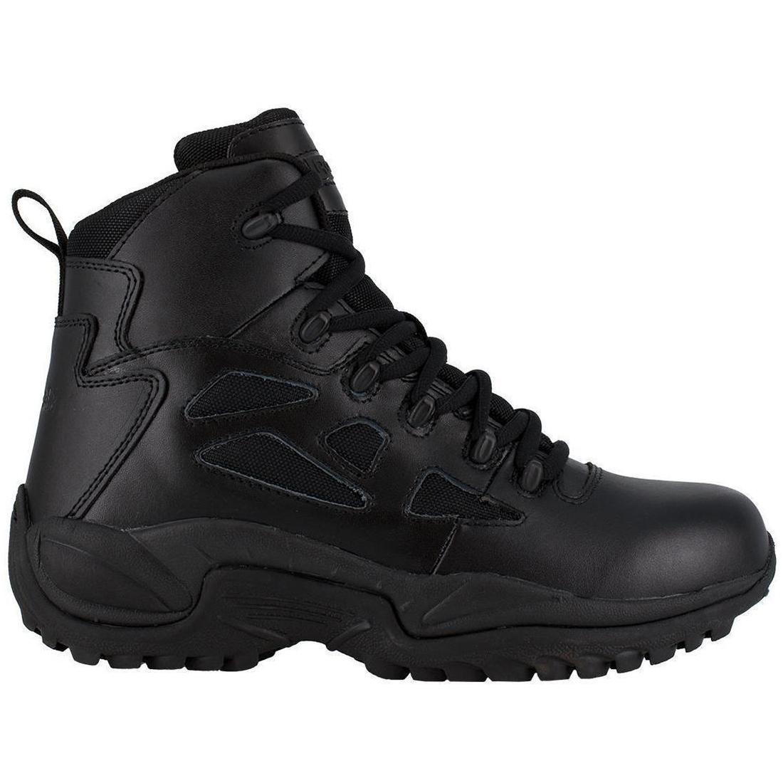 Rapid Response RB 6-Inch Soft Toe Side Zip Tactical Boots - Black | Lightweight Military & Work Boots for Outdoor, Security & Tactical Use