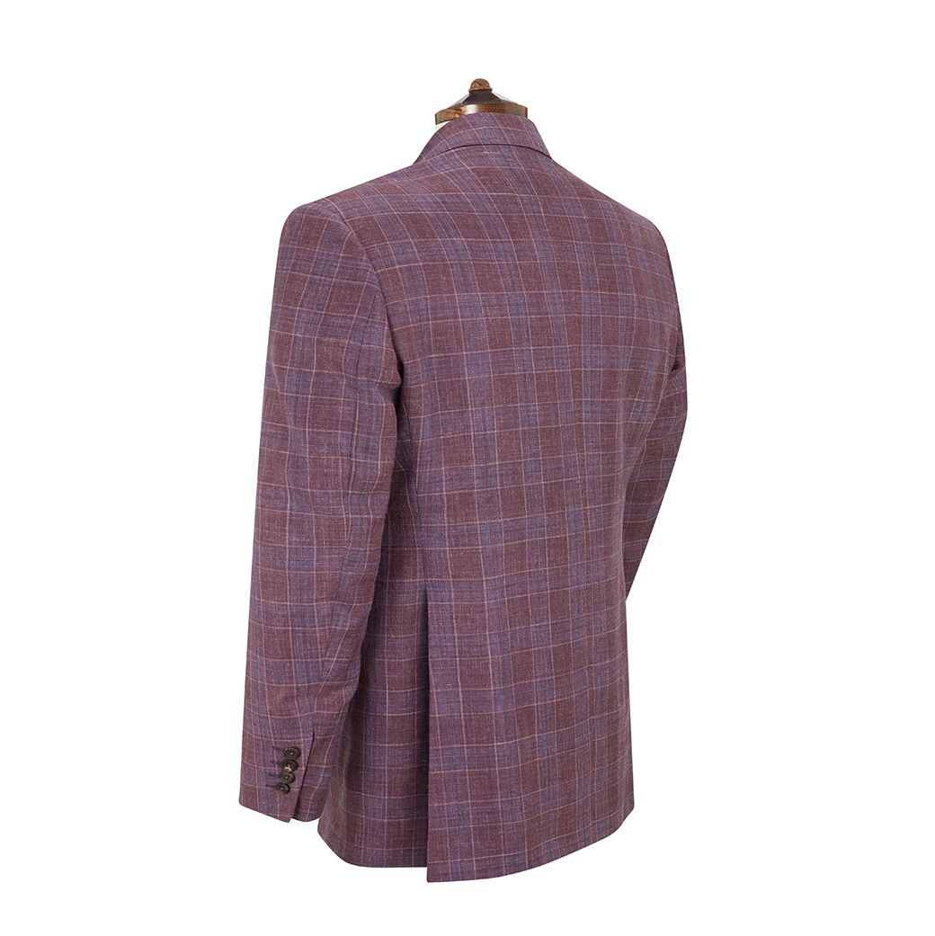 Kilburn Dark Pink Check Suit for Women - Elegant Blazer & Skirt Set | Office Wear, Business Attire, Formal Events & Special Occasions