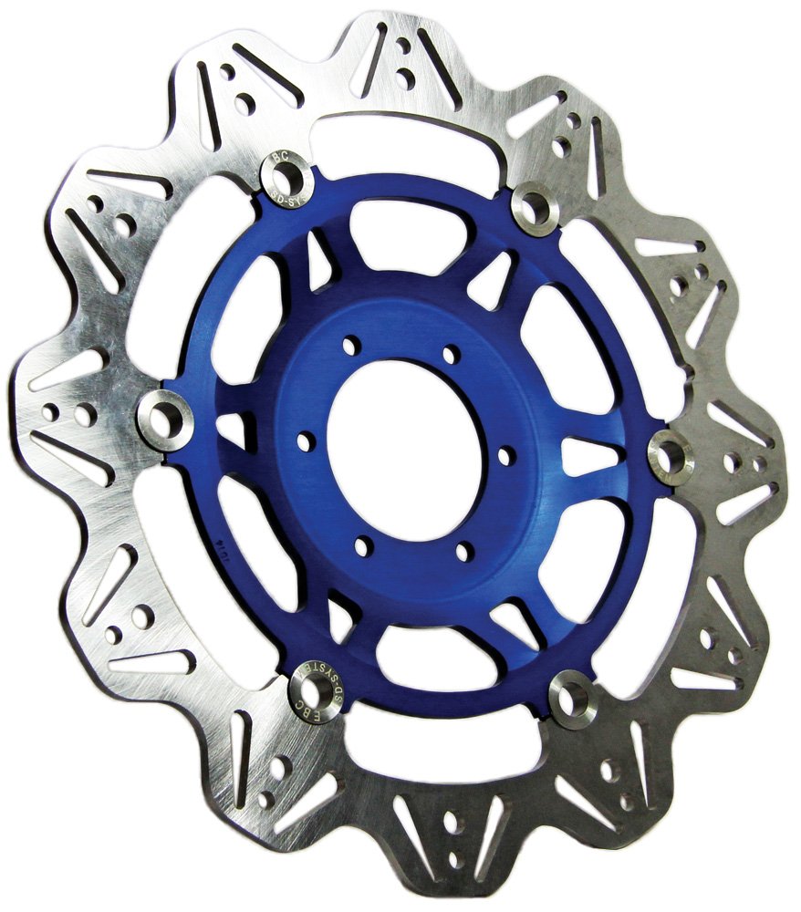 EBC Brakes VR3100BLU Blue Vee-Rotors - High Performance Motorcycle Brake Rotors for Sport Bikes & Cruisers - Perfect for Racing, Track Days & Street Riding