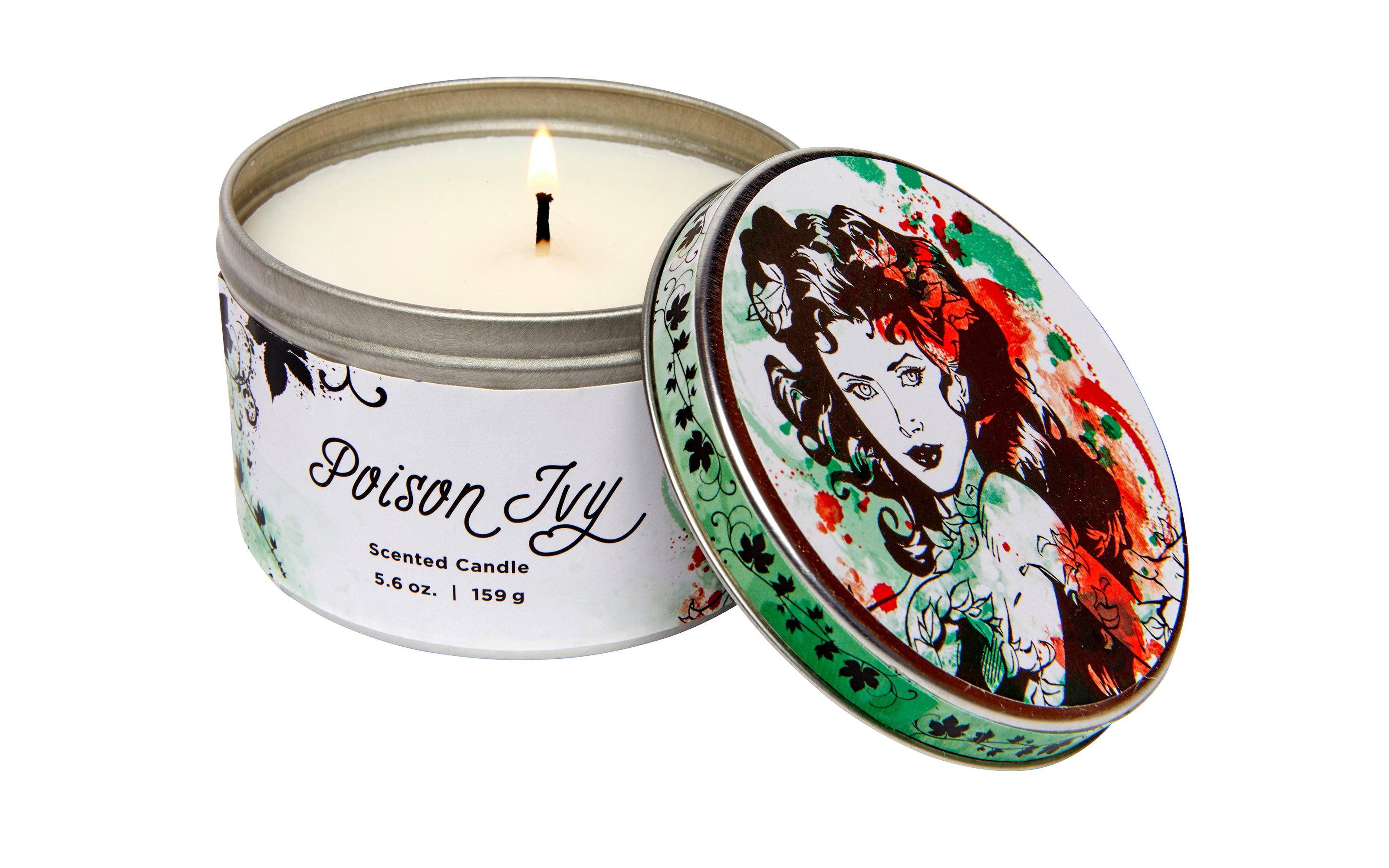 DC Comics Poison Ivy Scented Candle - 5.6 oz Green Floral Aromatherapy Candle for Home Decor, Relaxation & Superhero Fans