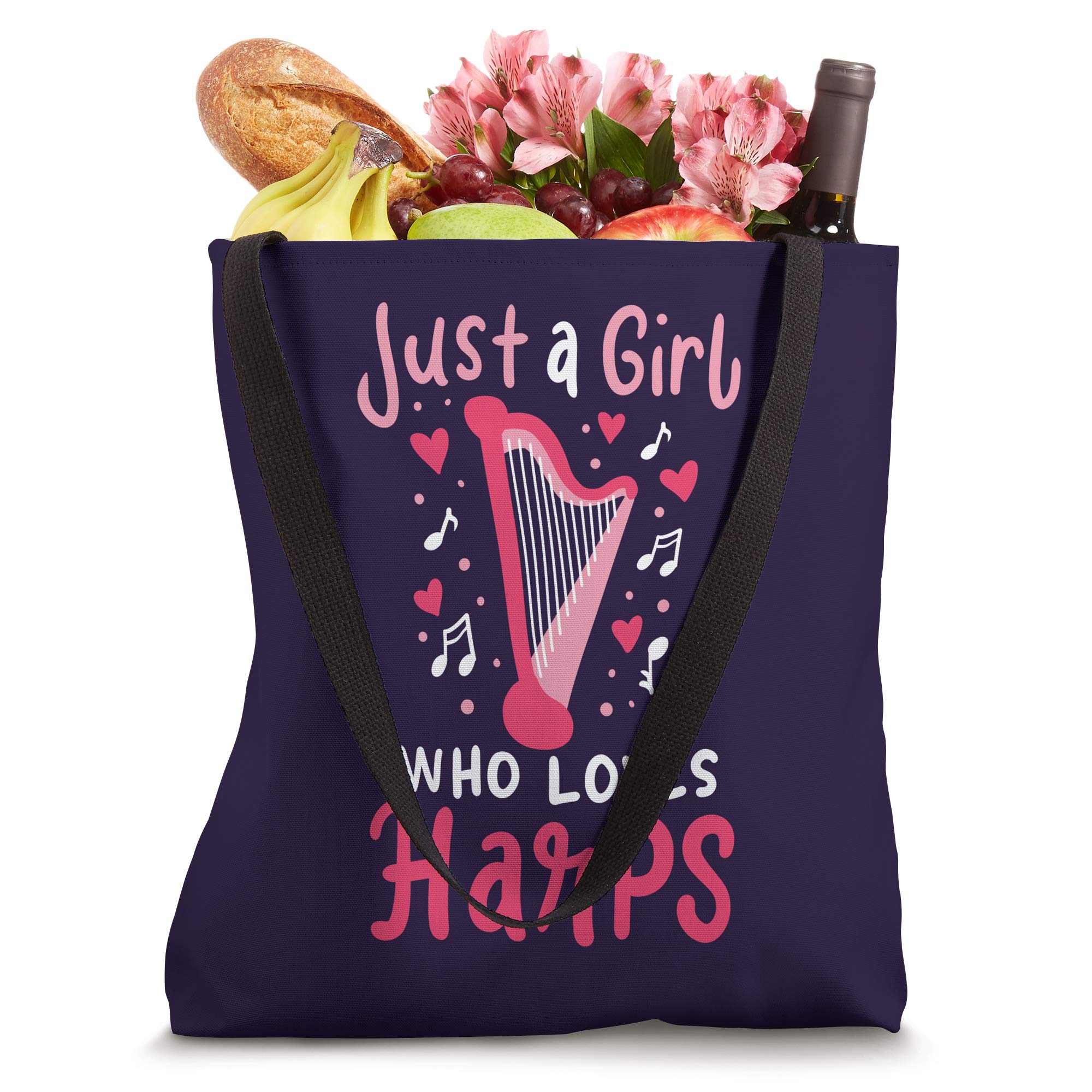 Stylish Harpist Tote Bag for Musicians - Perfect for Music Lessons, Concerts & Rehearsals - Durable & Spacious Harp-Themed Carryall