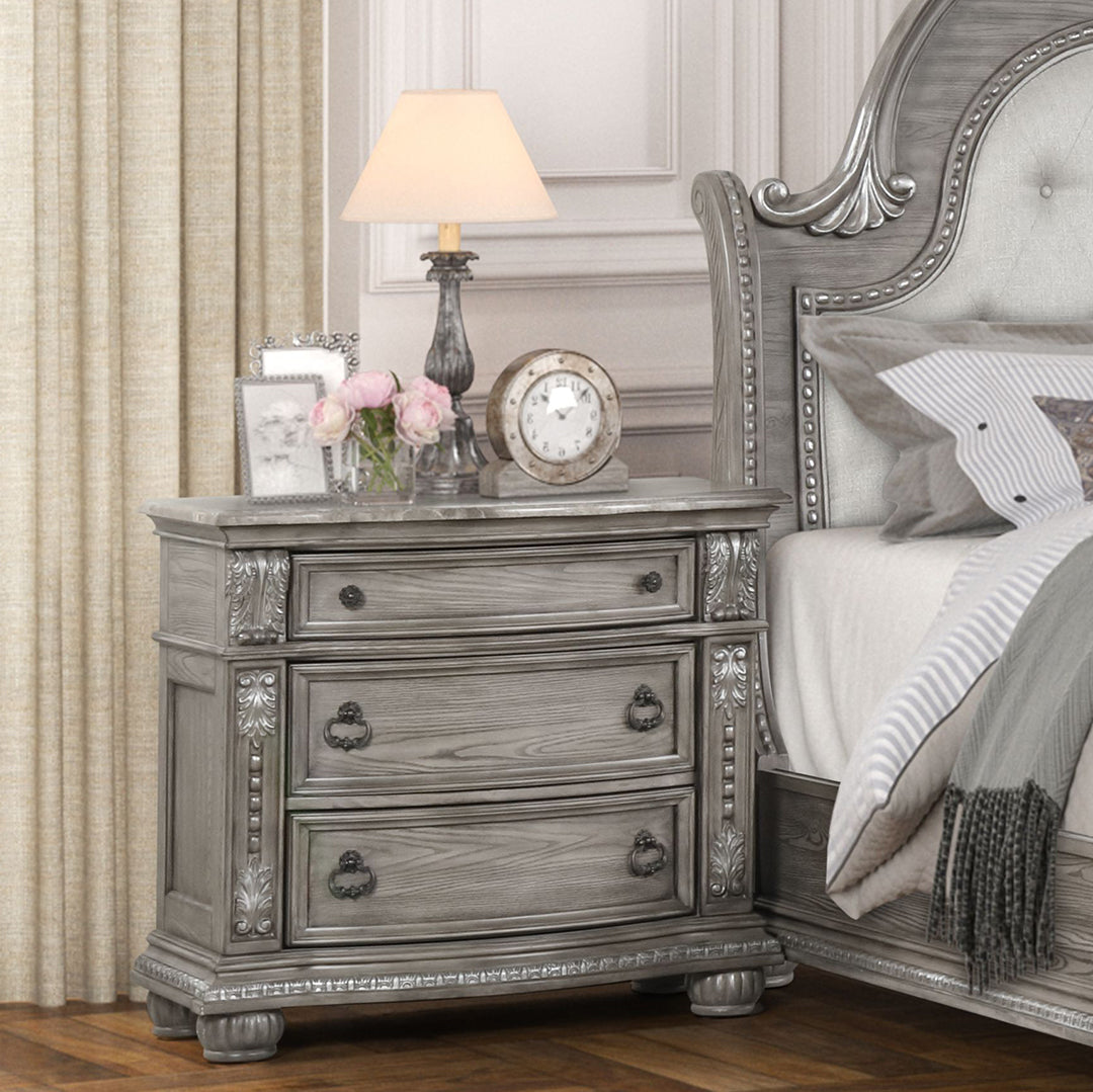 Charlotte Nightstand - Modern Bedside Table with Drawer for Bedroom, Nightstand for Small Spaces, Stylish and Functional Furniture - Perfect for Bedrooms, Apartments, and Dorms