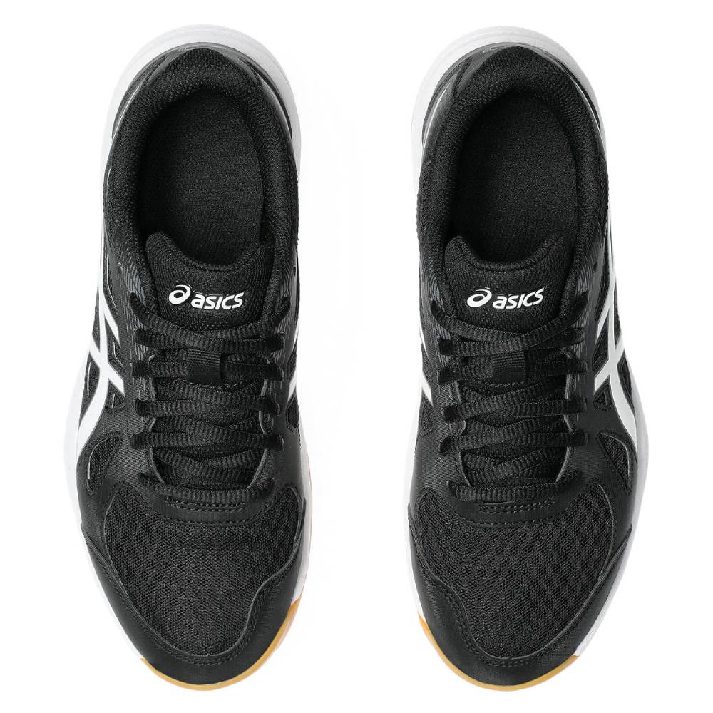 ASICS Upcourt 6 Women's Indoor Court Shoes - Black/White - Volleyball, Badminton & Squash Shoes for Women - Lightweight Non-Marking Gym Shoes for Indoor Sports & Training