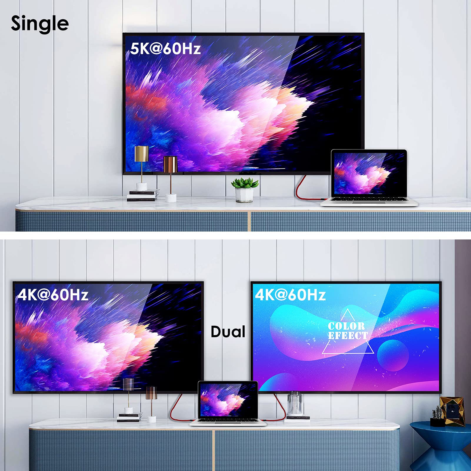 240W Thunderbolt 3 Cable 40Gbps 3.3ft - USB C to USB C PD 3.1 Fast Charging Cable - Supports 8K@60Hz, 5K@60Hz, 4K@144Hz & Dual 4K Display - Compatible with iPhone 15/Pro/Max, MacBook Pro, eGPU, Docking Stations, SSD Drives - Perfect for Home Office, Gaming & Professional Video Editing