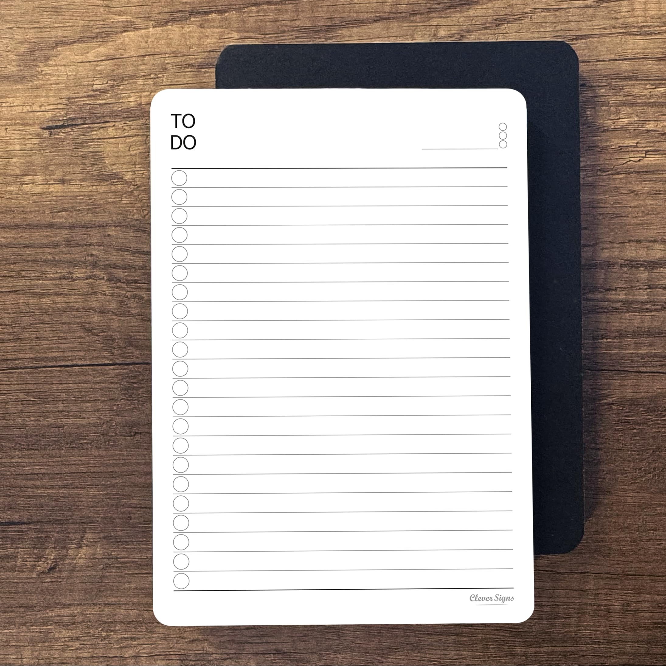 A5 To Do List Notepad - 2 Pack Undated Daily Planner with Thick Premium Paper & Cardboard Back (8.3