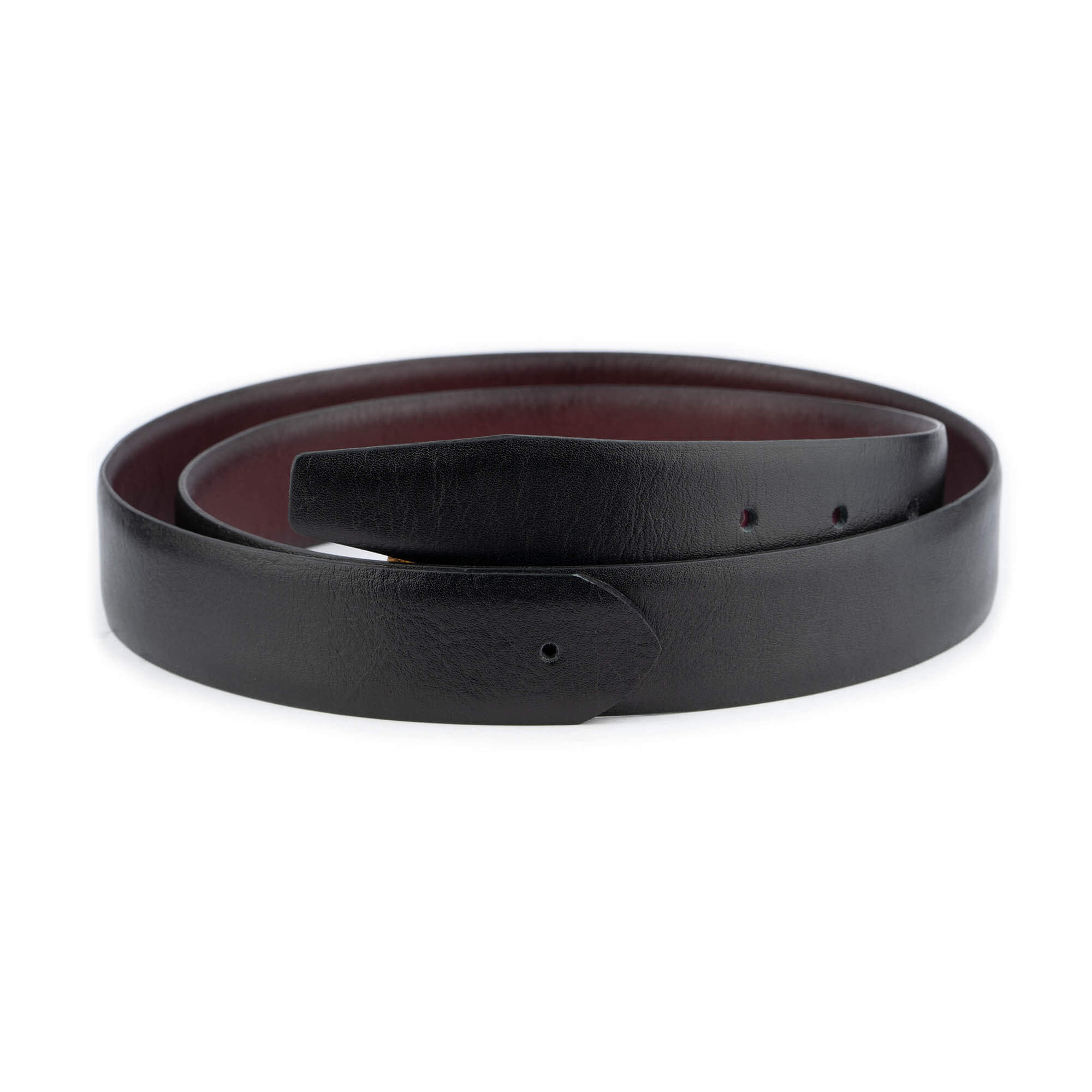 Cartier Men's Reversible Belt - Burgundy & Black Calf Leather Strap with Buckle Replacement | Dress & Casual Wear for Business & Formal Occasions
