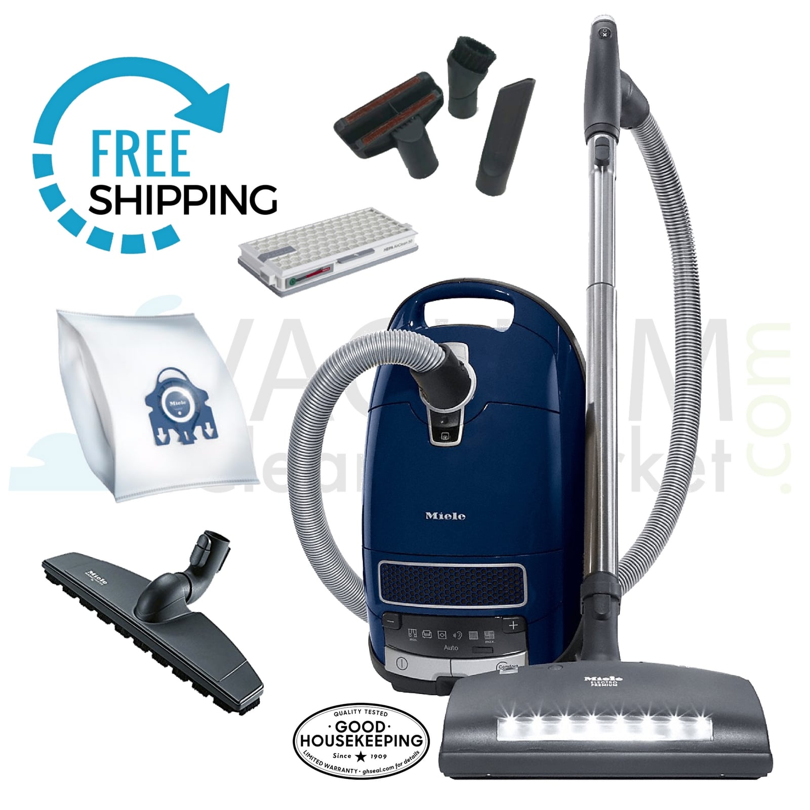 Miele Marin Complete C3 Vacuum Cleaner - Powerful Suction, HEPA Filtration, Quiet Operation - Ideal for Pet Hair, Allergies & Hardwood Floors Cleaning
