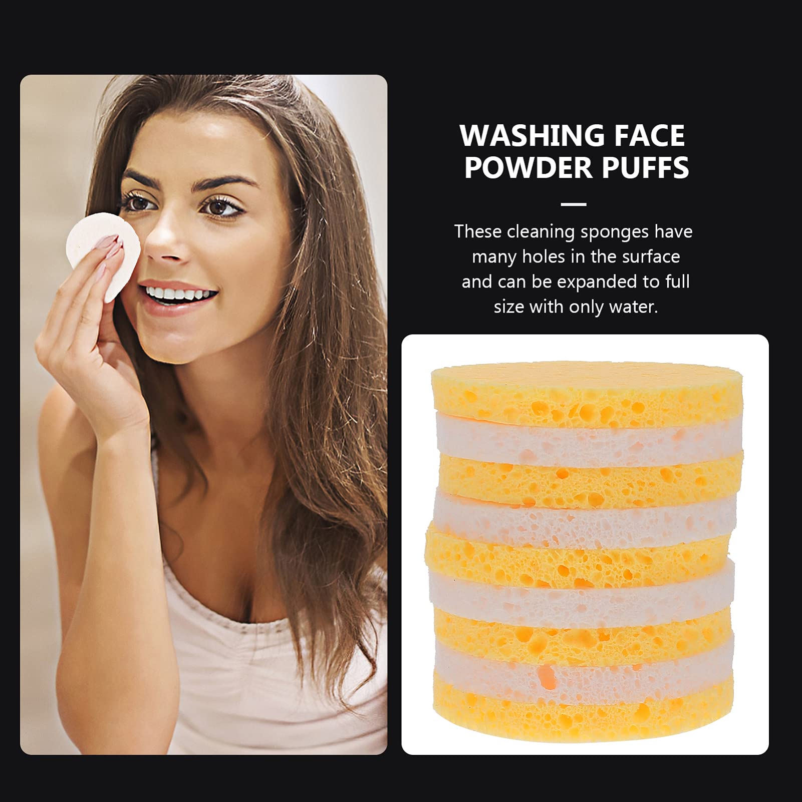 EXCLUZO 200pcs Makeup Sponge Beauty Puffs - Foundation Applicator & Cleansing Pads for Daily Makeup Removal