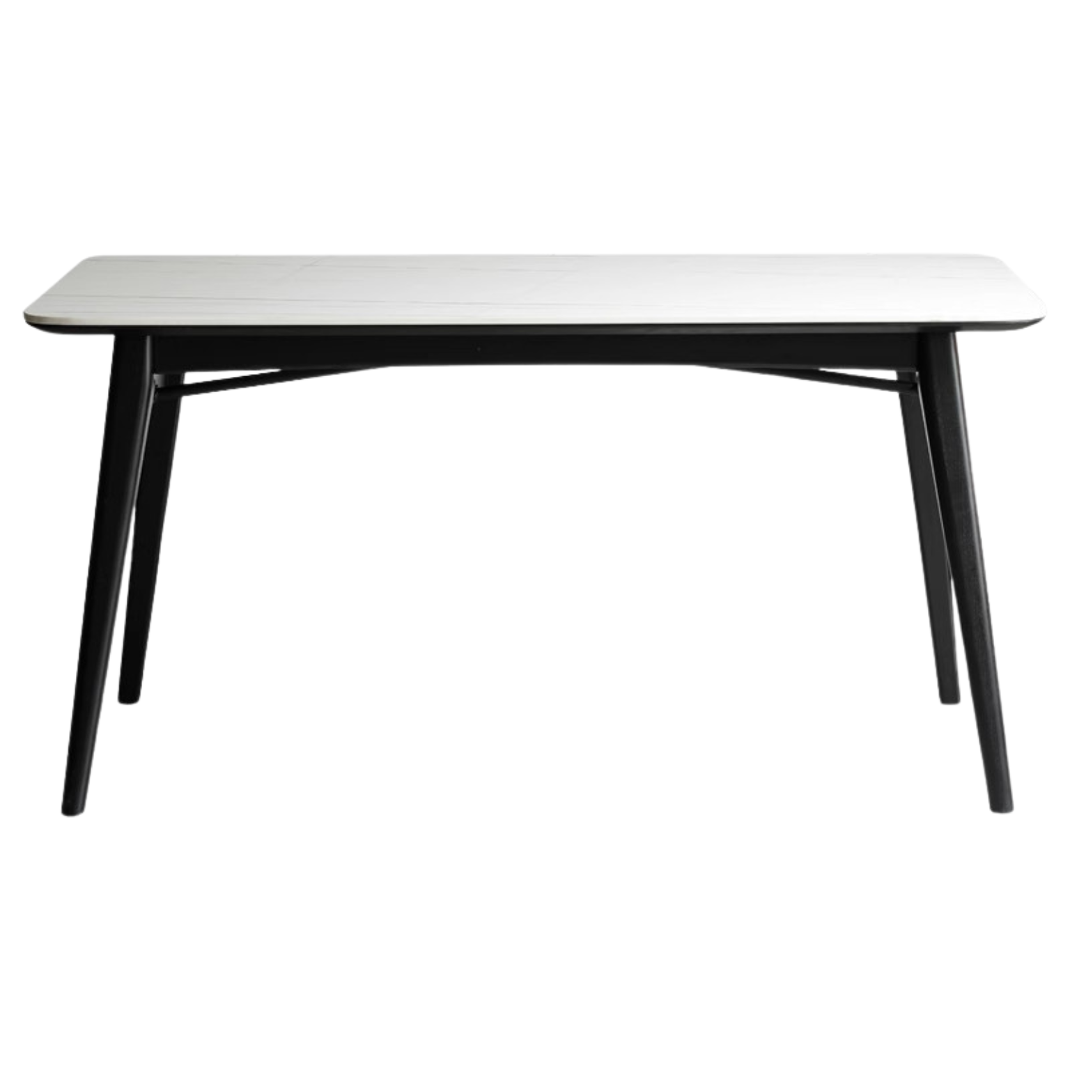59x31.4x29.9 inch / 150x80x76.2 cm / Black Color top White color / Slate dining table