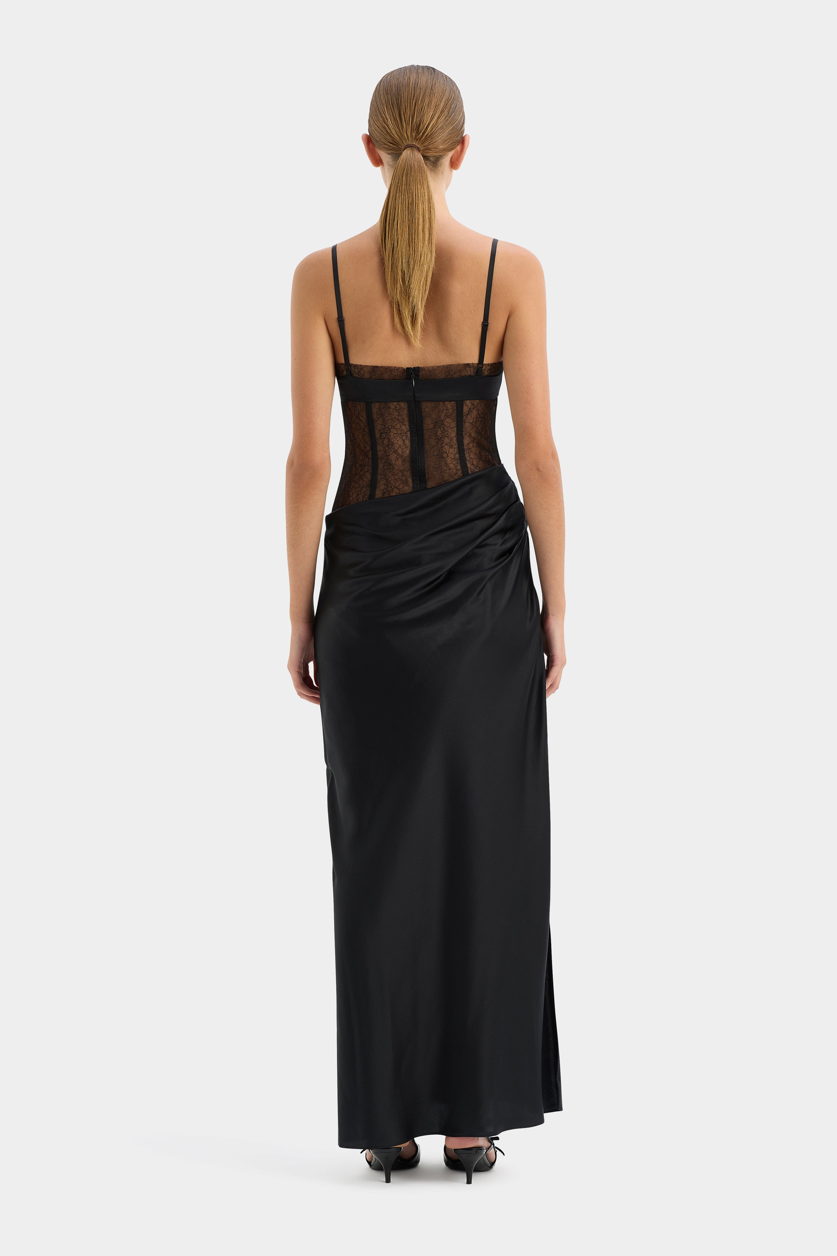 Elegant Dunya Draped Gown for Women - Formal Evening Gowns & Special Occasion Dresses - Perfect for Weddings, Galas, and Red Carpet Events