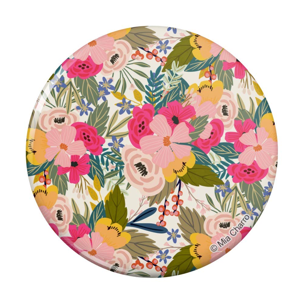Softly Flowers Floral Pattern Refrigerator Magnets - Decorative Kitchen Fridge Magnets for Home, Office & Dorm Room Organization