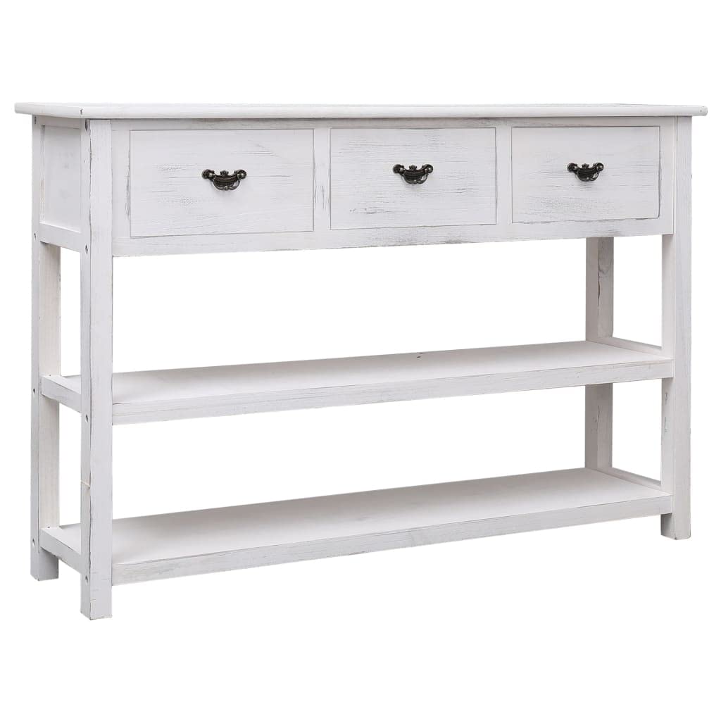 Modern Kitchen Buffet Storage Cabinet with Coffee Bar - Antique White Wood Sideboard 45.3