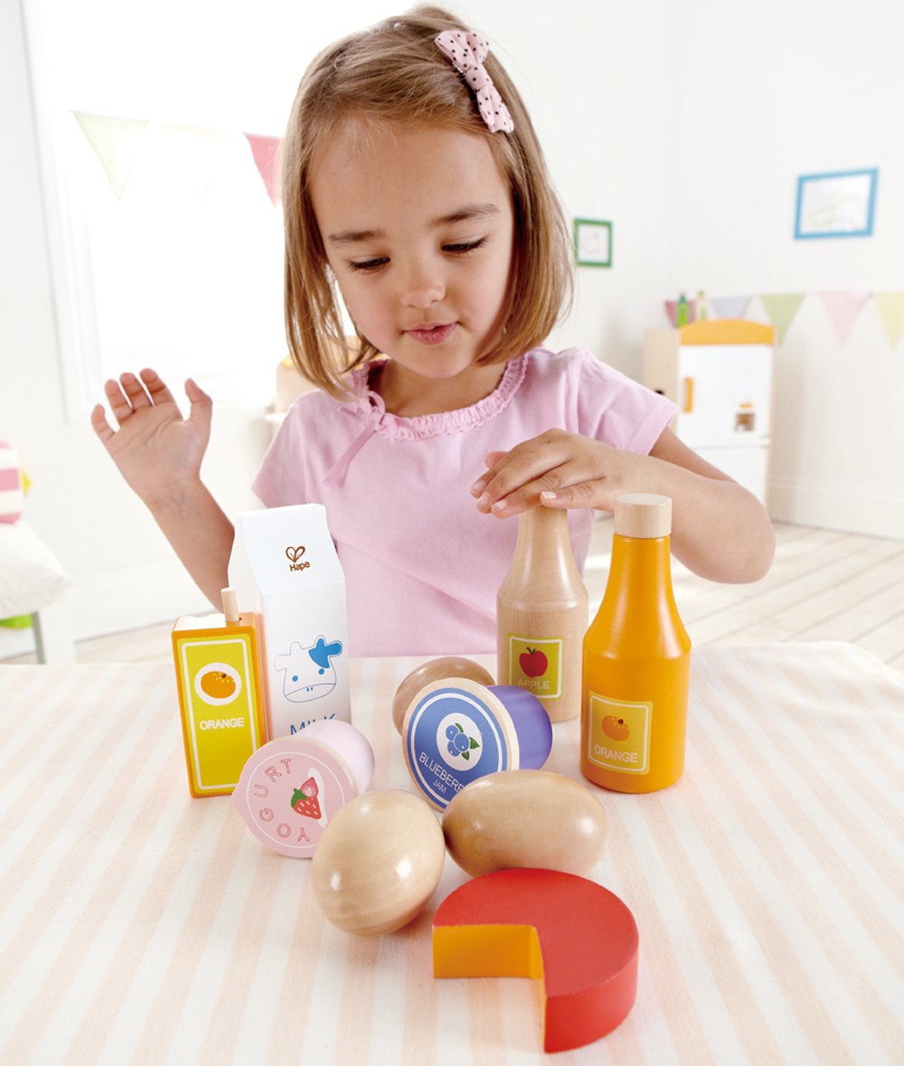 Hape Healthy Basics Wooden Play Kitchen Accessories Set - 24-Piece Pretend Play Food Toys for Kids, Toddlers & Preschoolers - Perfect for Imaginative Cooking, Role Play & Early Learning Activities