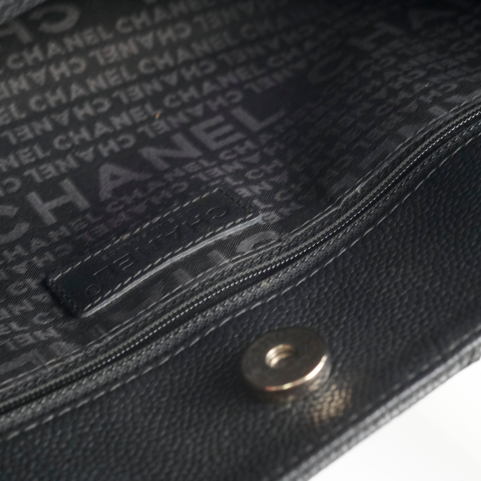 Chanel Black Caviar Leather Tote Bag for Women - Luxury Designer Handbag for Work, Travel & Everyday Use