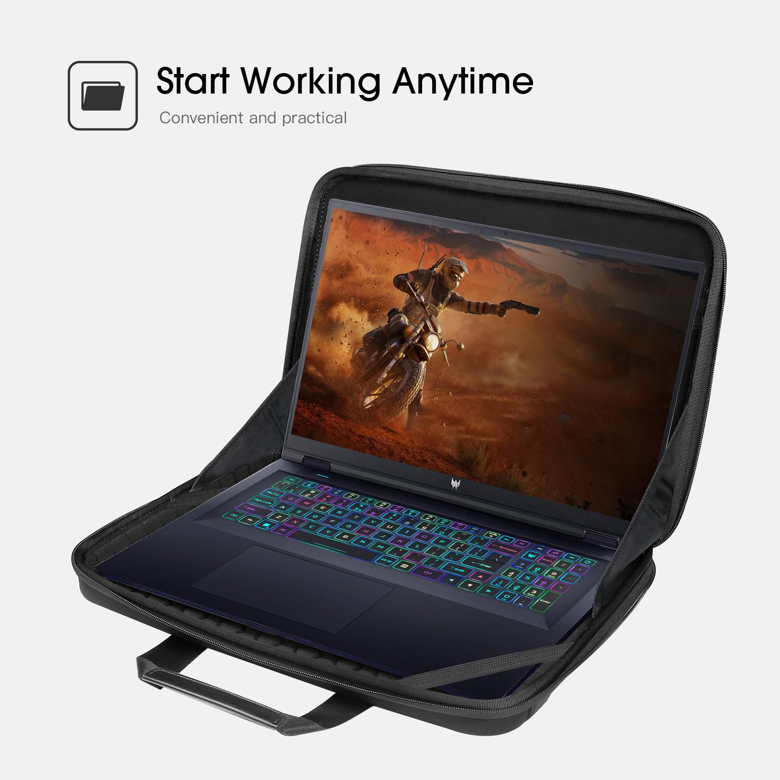 Smatree 17-18 Inch Shockproof Hard Laptop Case for ASUS ROG Strix SCAR 18/G18, Acer Predator Helios 18/Neo 18, Alienware M17, MSI GT75 Titan, Lenovo Legion - Durable Protective Sleeve for Gaming Laptops, Travel & Business Use