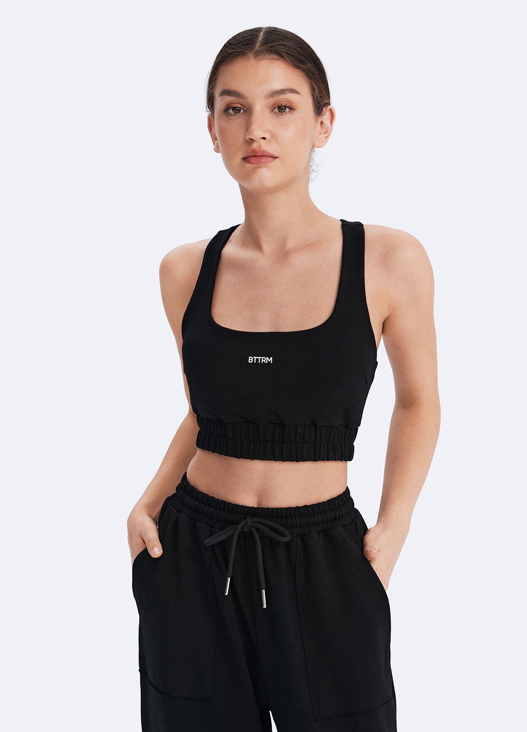 Women's Scoop Neck Racerback Sports Bra - Comfortable Workout Top for Yoga, Running & Gym