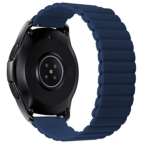 WETAL 22mm Magnetic Quick Release Silicone Watch Band for Galaxy Watch 3 45mm/Galaxy Watch 46mm/Gear S3 Frontier/Classic - Comfortable & Secure Strap for Workout, Running & Daily Wear