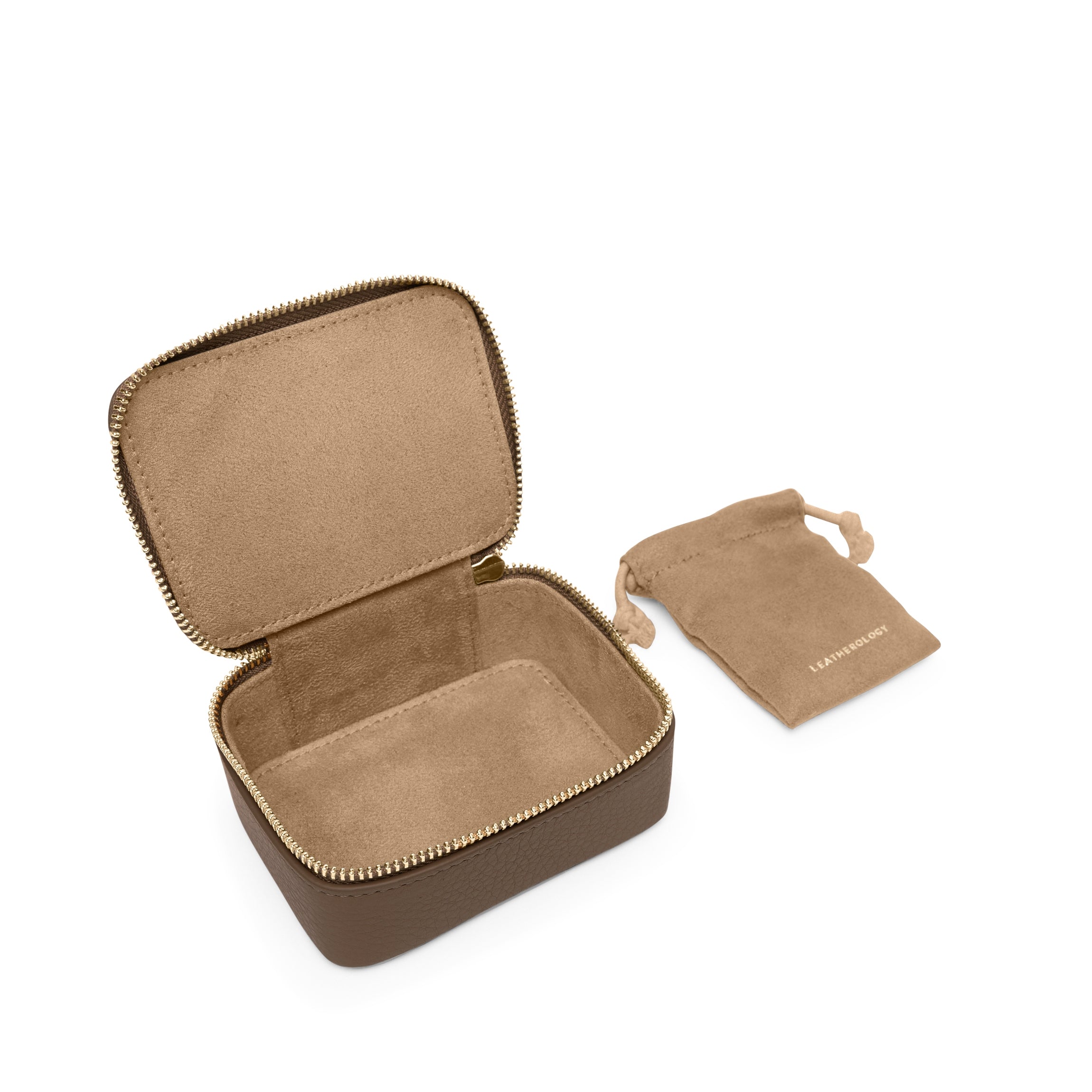 Small Jewelry Organizer Cocoa - Compact Jewelry Storage Box for Earrings, Rings & Necklaces - Perfect for Travel, Home & Gift Giving