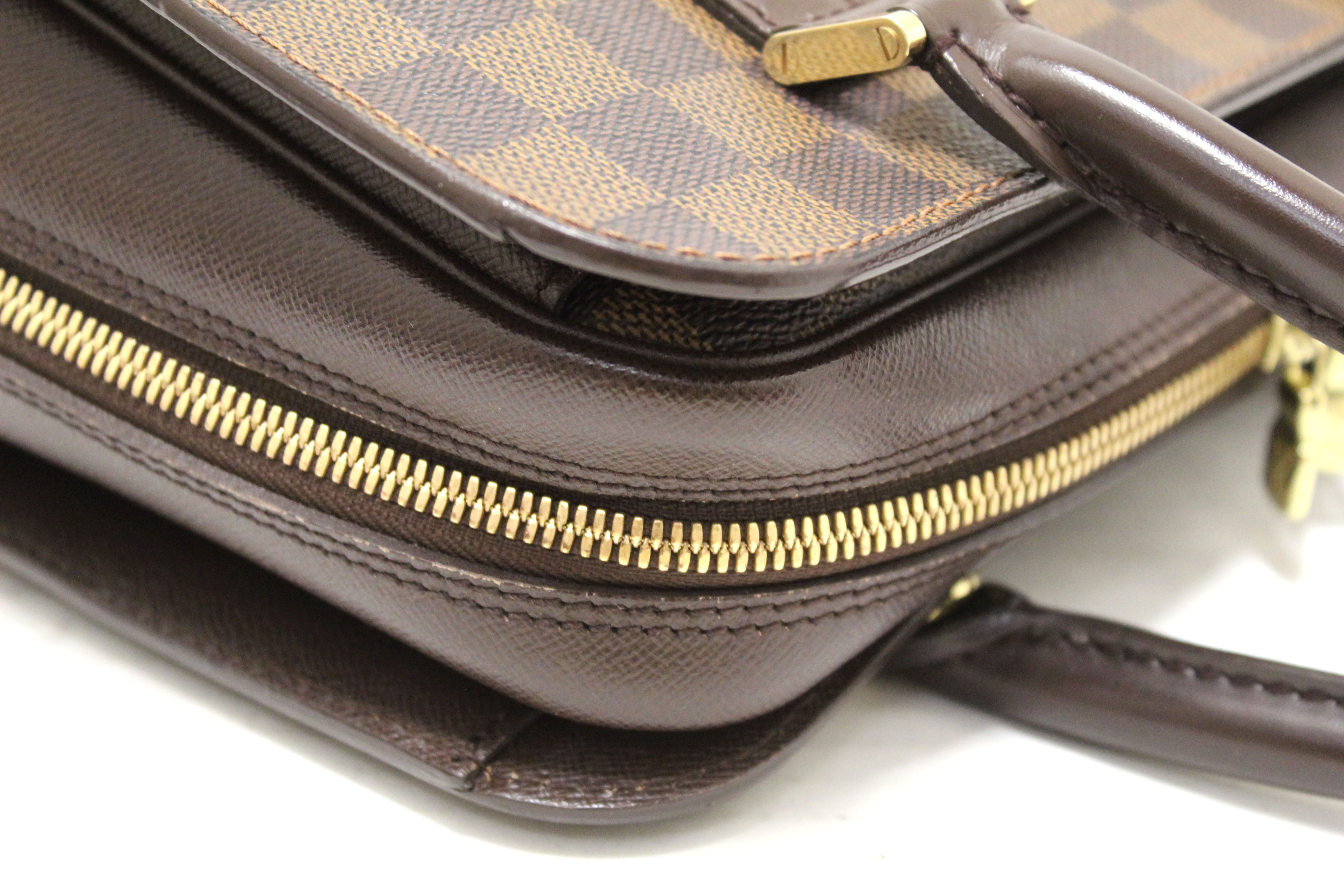 Authentic Louis Vuitton Damier Ebene Triana Crossbody Handbag for Women - Luxury Designer Purse for Work, Travel & Everyday Use