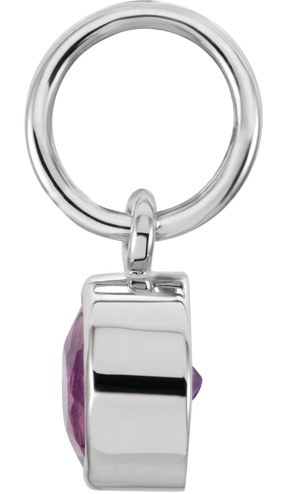 925 Sterling Silver Amethyst Birthstone Charm Pendant for Necklace - Perfect Gift for February Birthdays, Valentine's Day & Special Occasions
