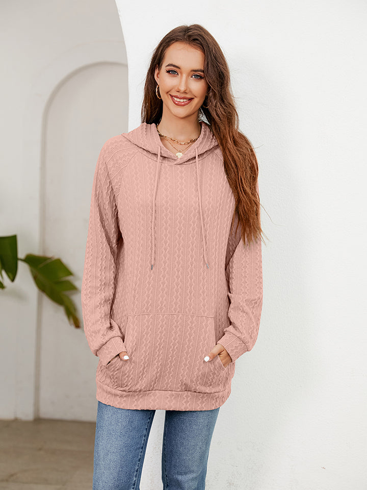 Men's Raglan Sleeve Hoodie with Front Pocket - Comfortable Casual Pullover for Streetwear, Gym & Outdoor Activities